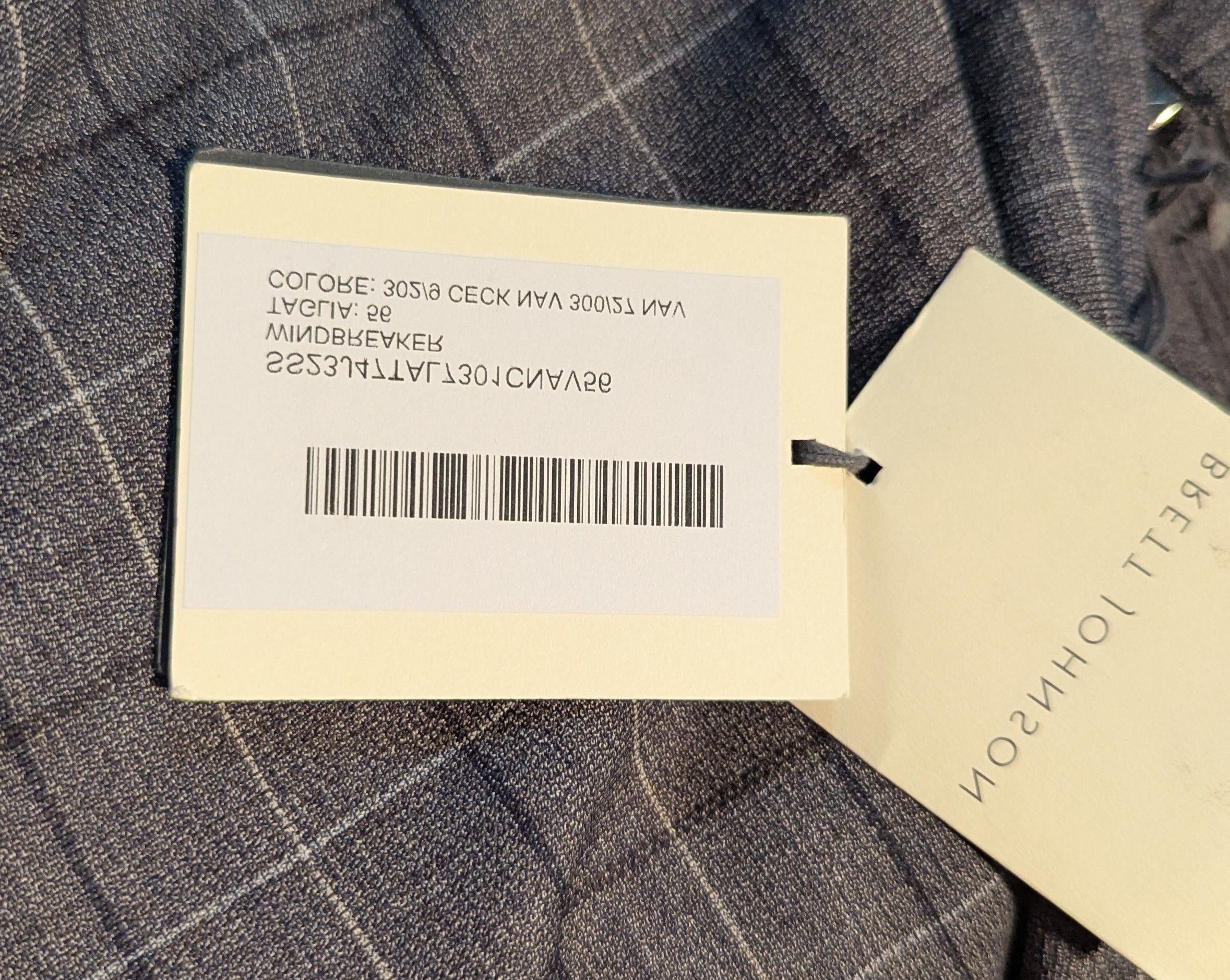Other Brett Johnson Wool Check Windbreaker Jacket Navy 56 US 46 Size US XL / EU 56 / 4 - 10 Thumbnail