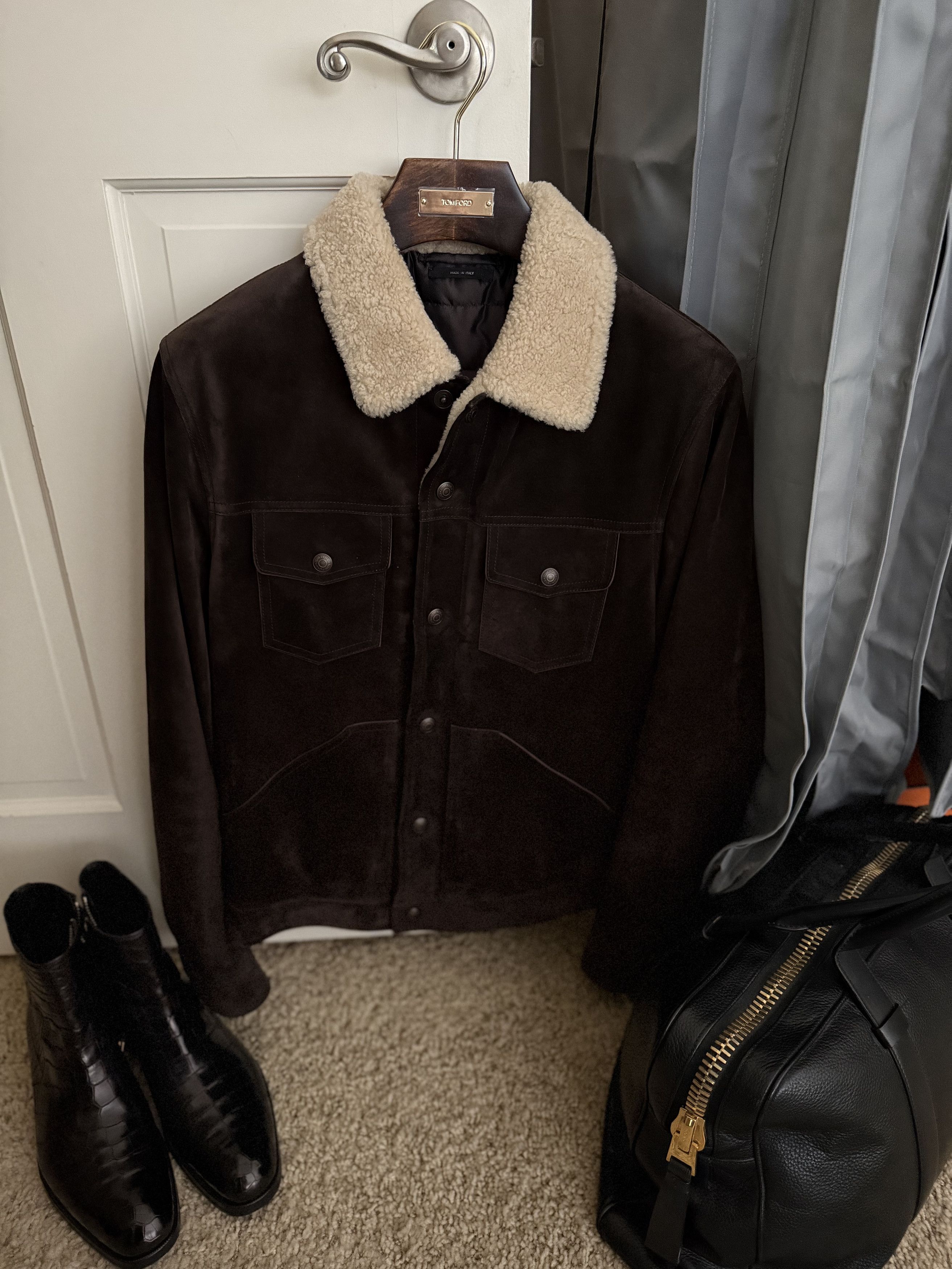 Tom Ford A-List Celeb Favorite, Coveted $9,800 w/tax Suede Shearling Size US M / EU 48-50 / 2 - 17 Thumbnail