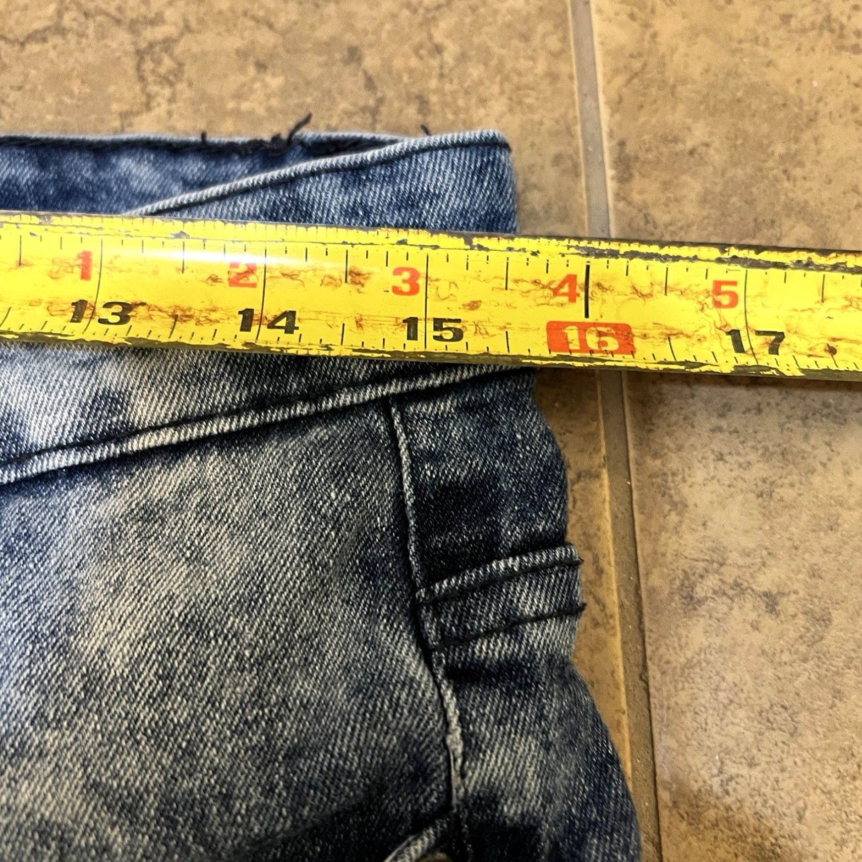 Southpole Southpole Blue Jean Shorts - Slim 32 - Distressed - Black Stripes - Men’s - Denim Front Zip Casual 90s Hip Hop Grunge Jeans Shorts Mens Size US 32 / EU 48 - 6 Thumbnail