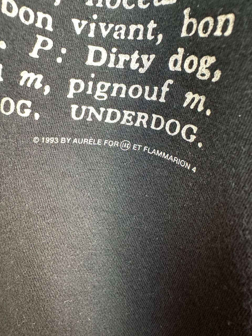 Vintage Flammarion 4 Aurele Graphic Dog Typography Tee 1993 Print Size US XL / EU 56 / 4 - 7 Thumbnail