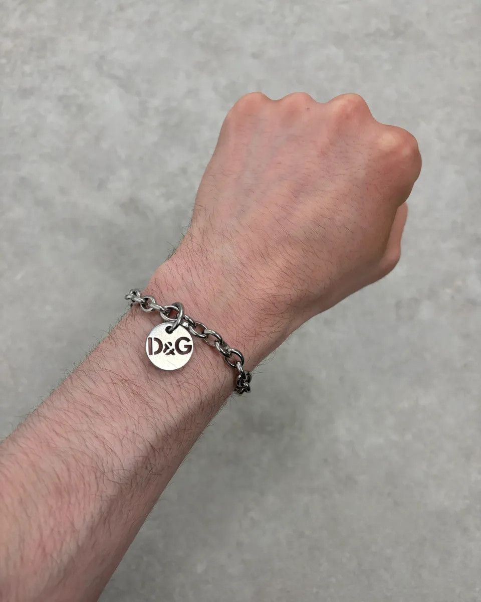 Dolce & Gabbana 2000s Dolce & Gabbana Logo Anchor Chain Link Bracelet Size ONE SIZE - 2 Thumbnail