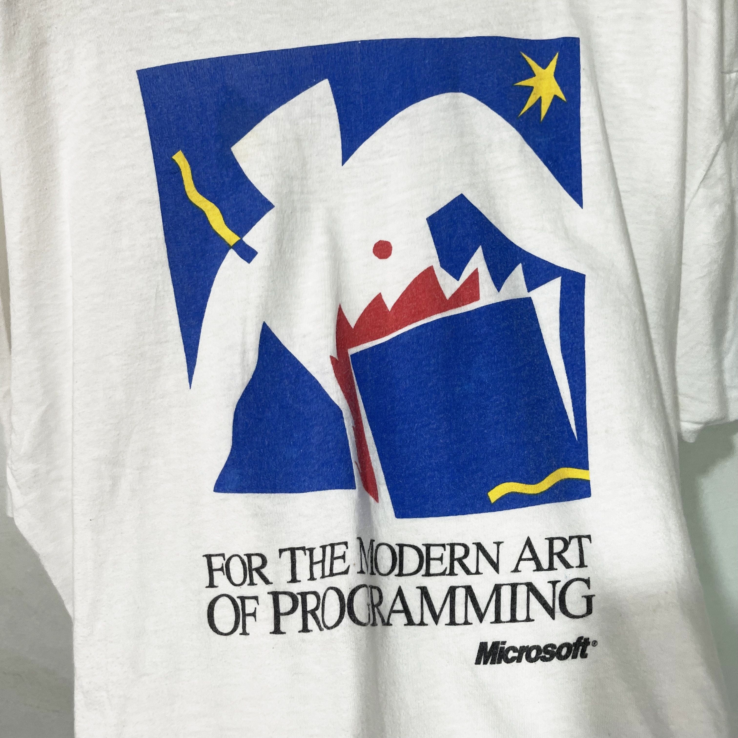 Microsoft Vintage 90s Microsoft Modern Art of Programming T-Shirt Size US XL / EU 56 / 4 - 2 Thumbnail