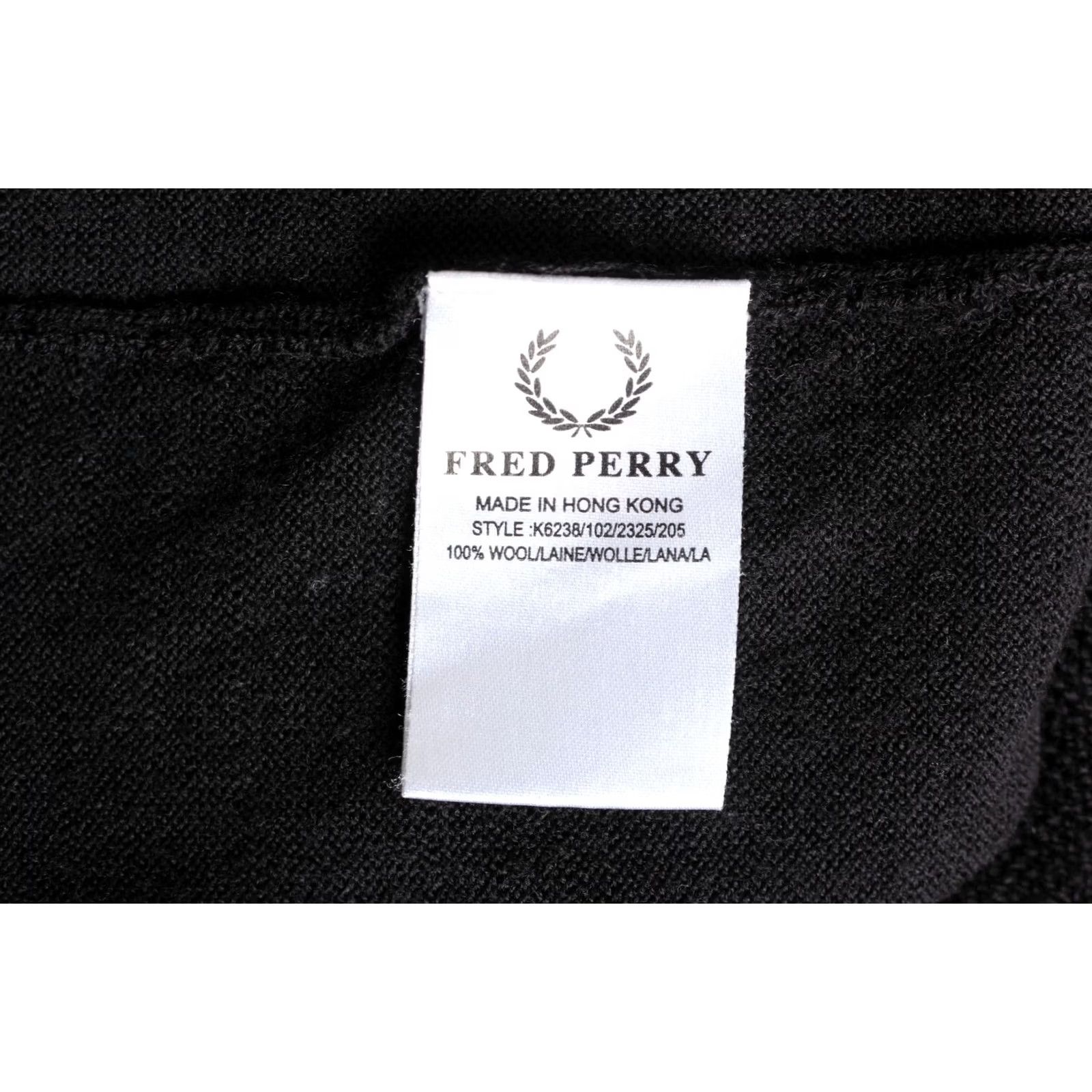 Fred Perry FRED PERRY V Neck Wool Jumper Sweater Men Size S VR3349 - Black - Knit - Pullover - Classic Size US S / EU 44-46 / 1 - 6 Thumbnail