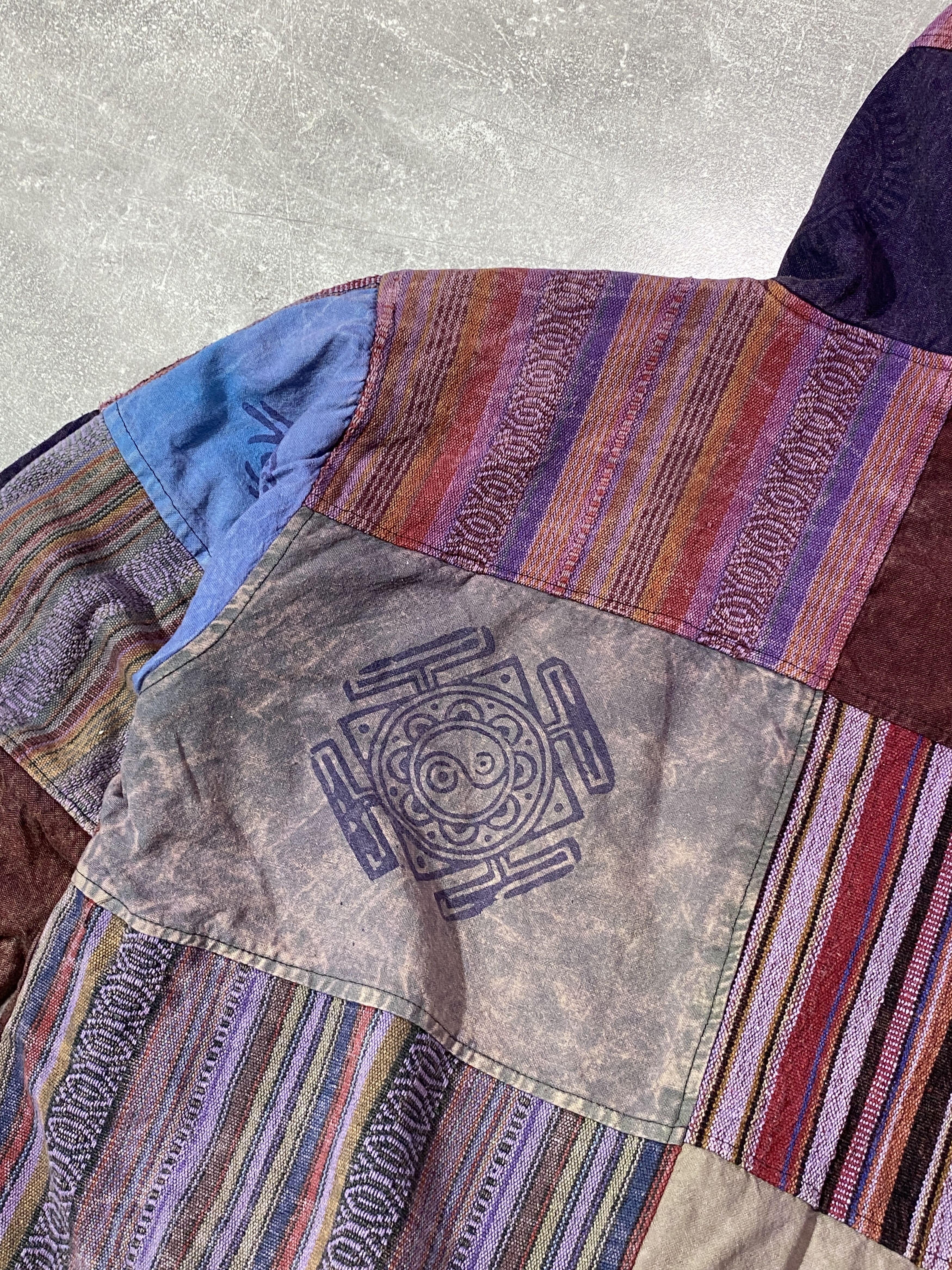 Japanese Brand Vintage Hippie Print Boho Nepal Patchwork Jacket L/XL Size US L / EU 52-54 / 3 - 9 Thumbnail
