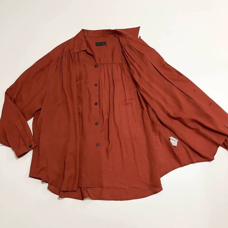 Yohji Yamamoto Yohji Yamamoto Tea Red Shirt Size US L / EU 52-54 / 3 - 5 Thumbnail