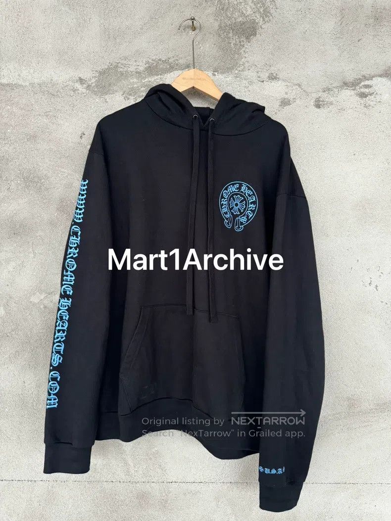Chrome Hearts CHROME HEARTS Black Hoodie with Blue Limited Edition Horse Size US L / EU 52-54 / 3 - 1 Thumbnail
