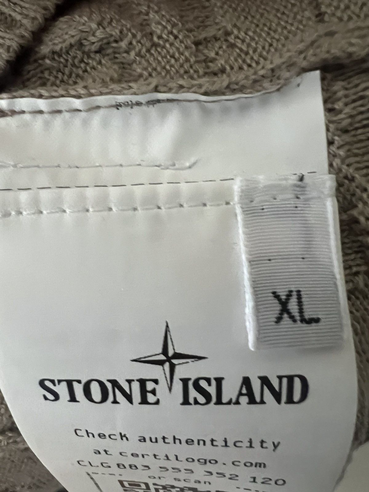 Stone Island Stone Island Beige Textured Knit Cotton Sweater Men Sz- XL Size US XL / EU 56 / 4 - 6 Thumbnail