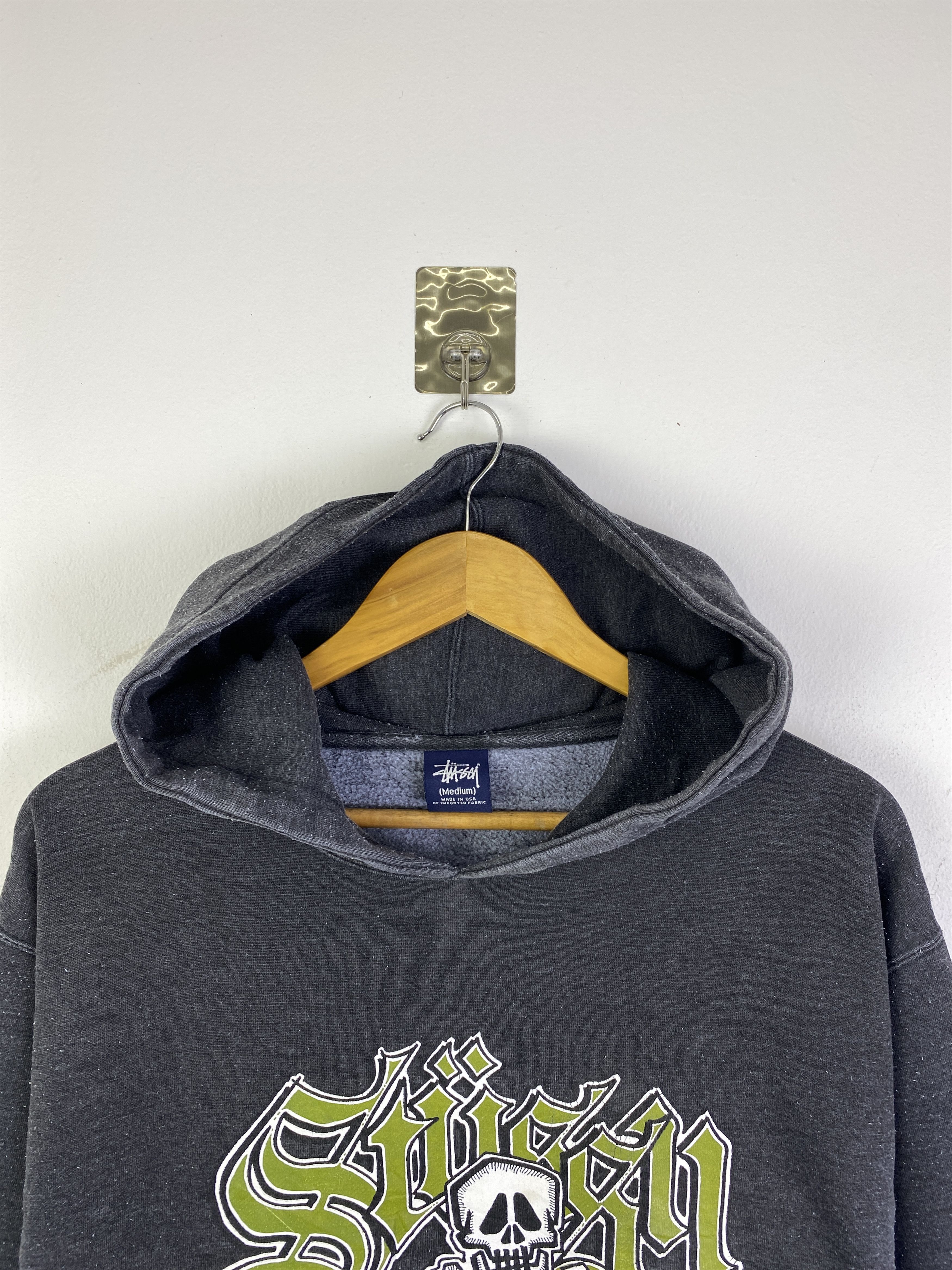 Stussy Vintage 90s Stussy Grafitti Logo Pullover Hoodie SH0257 Size US M / EU 48-50 / 2 - 2 Thumbnail