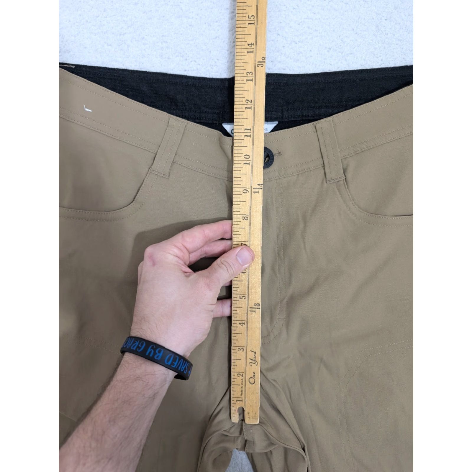 Orvis Orvis Mens Cargo Pants Khaki Fleece Lined Tech Stretch Nylon Spandex 32x30 Straight Regular Casual Travel Outdoor Size US 32 / EU 48 - 4 Thumbnail
