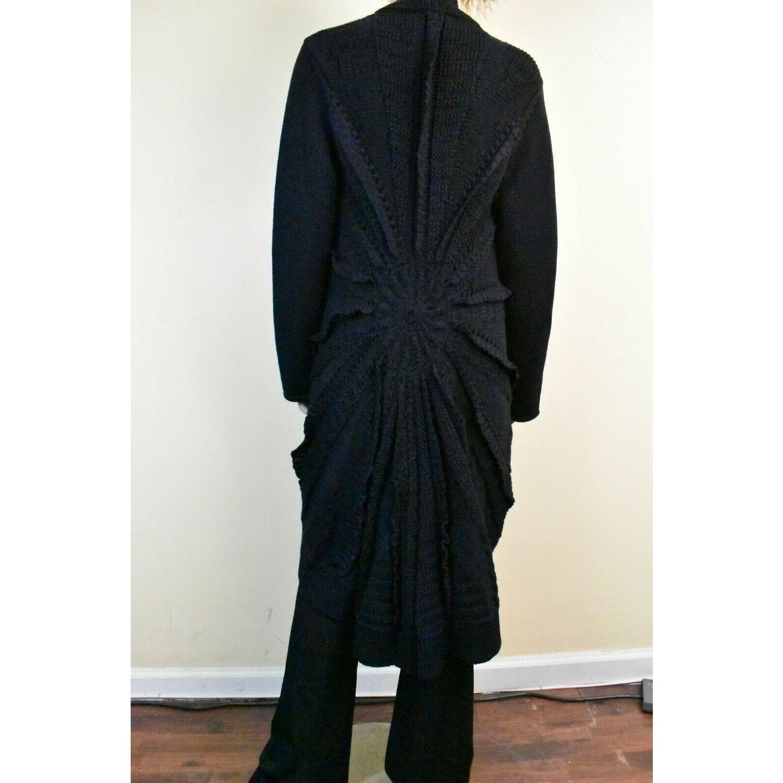 Valentino VALENTINO GARAVANI NAVY WOOL SWEATER CARDIGAN OVER COAT M IT Size M / US 6-8 / IT 42-44 - 2 Thumbnail