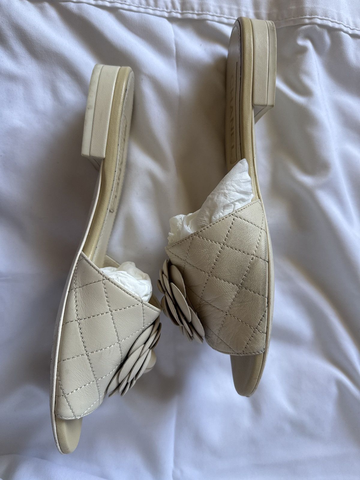 Chanel Mules ivory Size US 8.5 / IT 38.5 - 3 Thumbnail