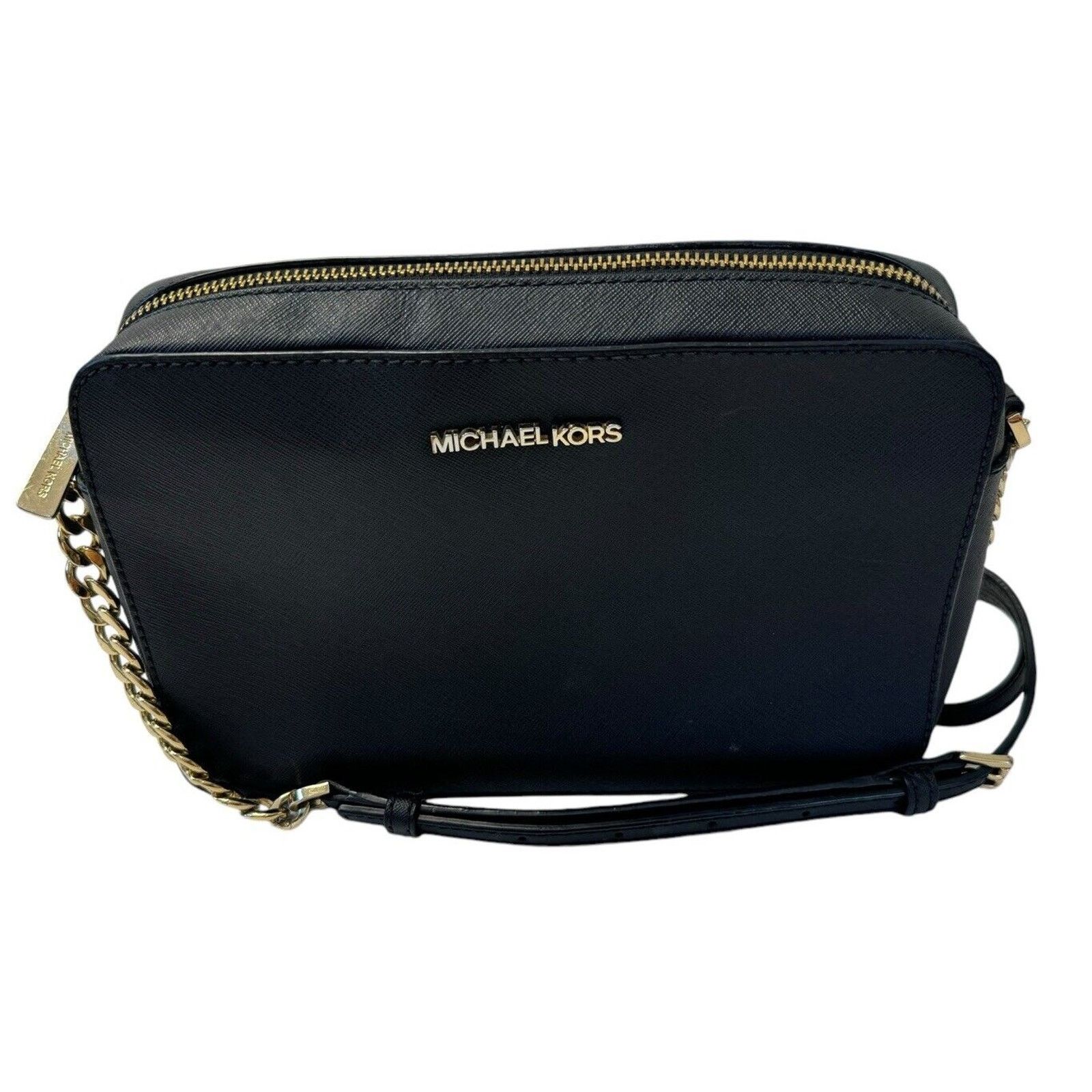 Michael Kors MICHAEL KORS Large Jet Set Crossbody Black Leather Purse Size ONE SIZE - 8 Thumbnail