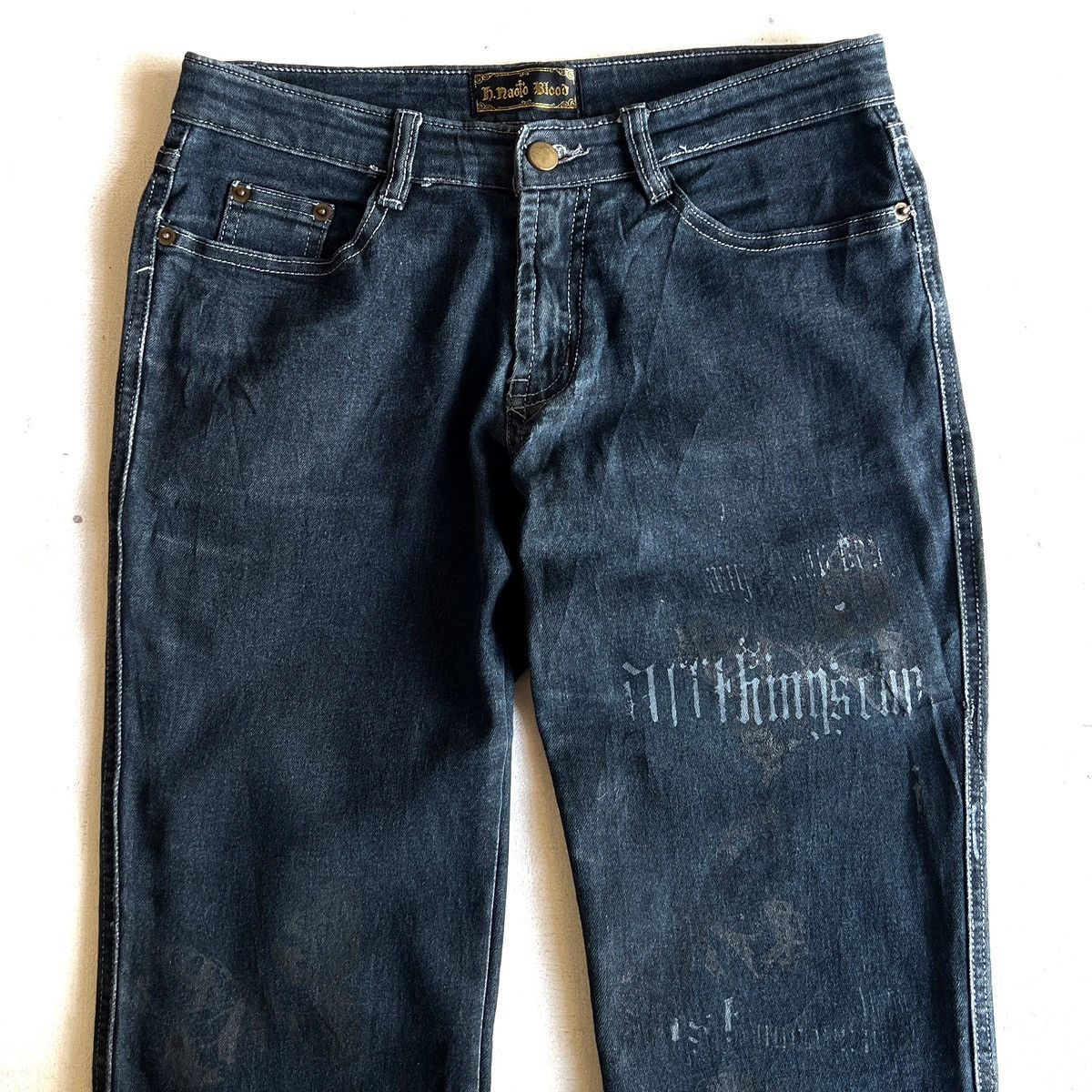 If Six Was Nine h.naoto Blood low-waist flared jeans Size US 30 / EU 46 - 2 Thumbnail