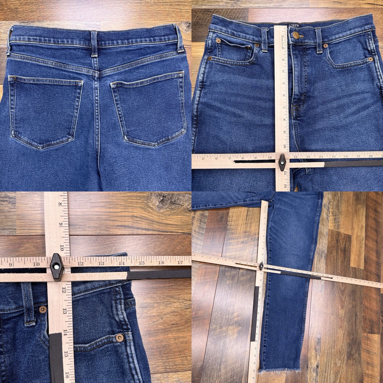 J.Crew J.CREW Jeans Womens 28 High Rise Classic Stretch Denim Ankle 5-Pocket Blue Vintage City Fall Winter Spring Summer Hem Frayed Size 28" / US 6 / IT 42 - 8 Thumbnail