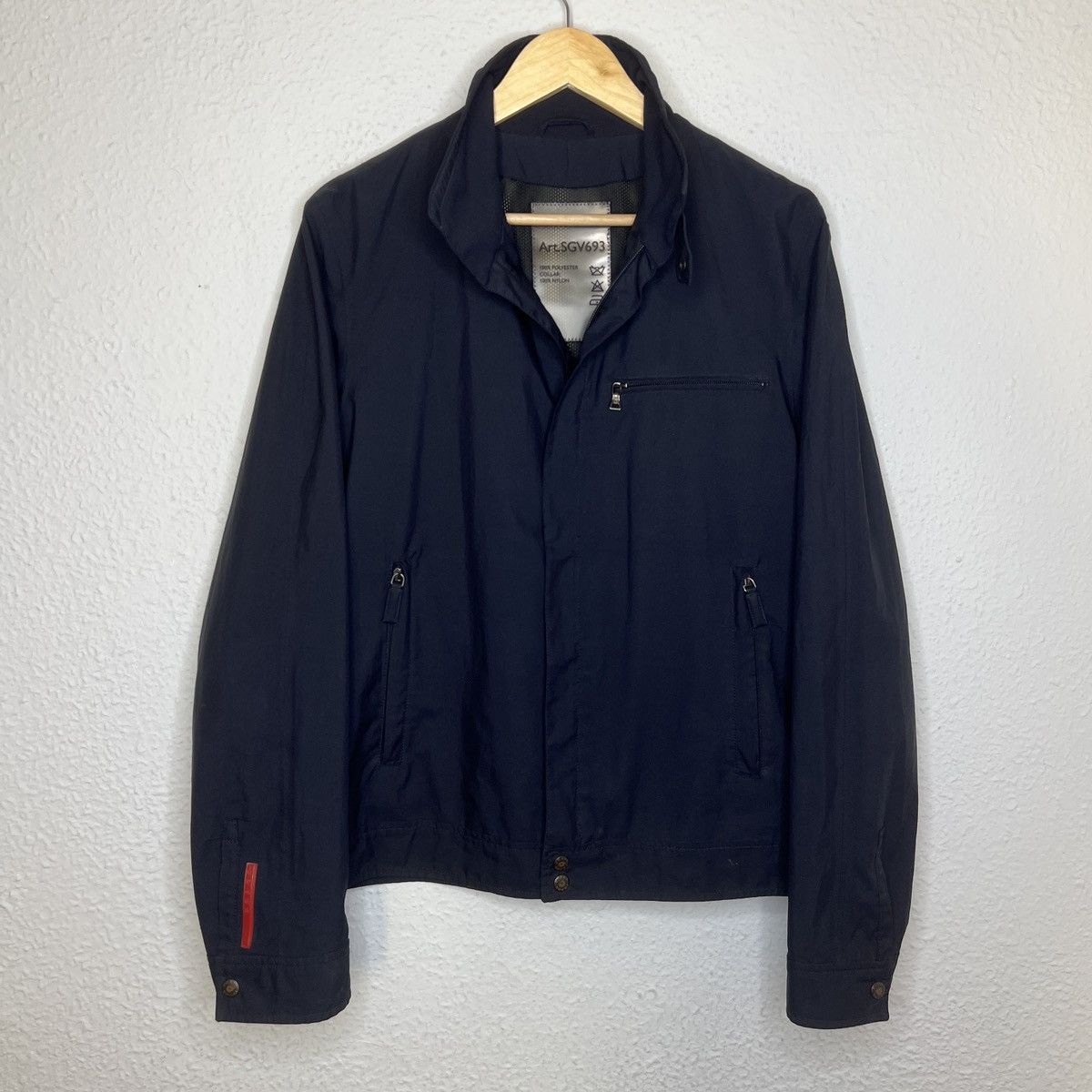 Designer × Prada Prada Milano Jacket Nylon Navy Red Label Tag Logo Designer Size US L / EU 52-54 / 3 - 4 Thumbnail