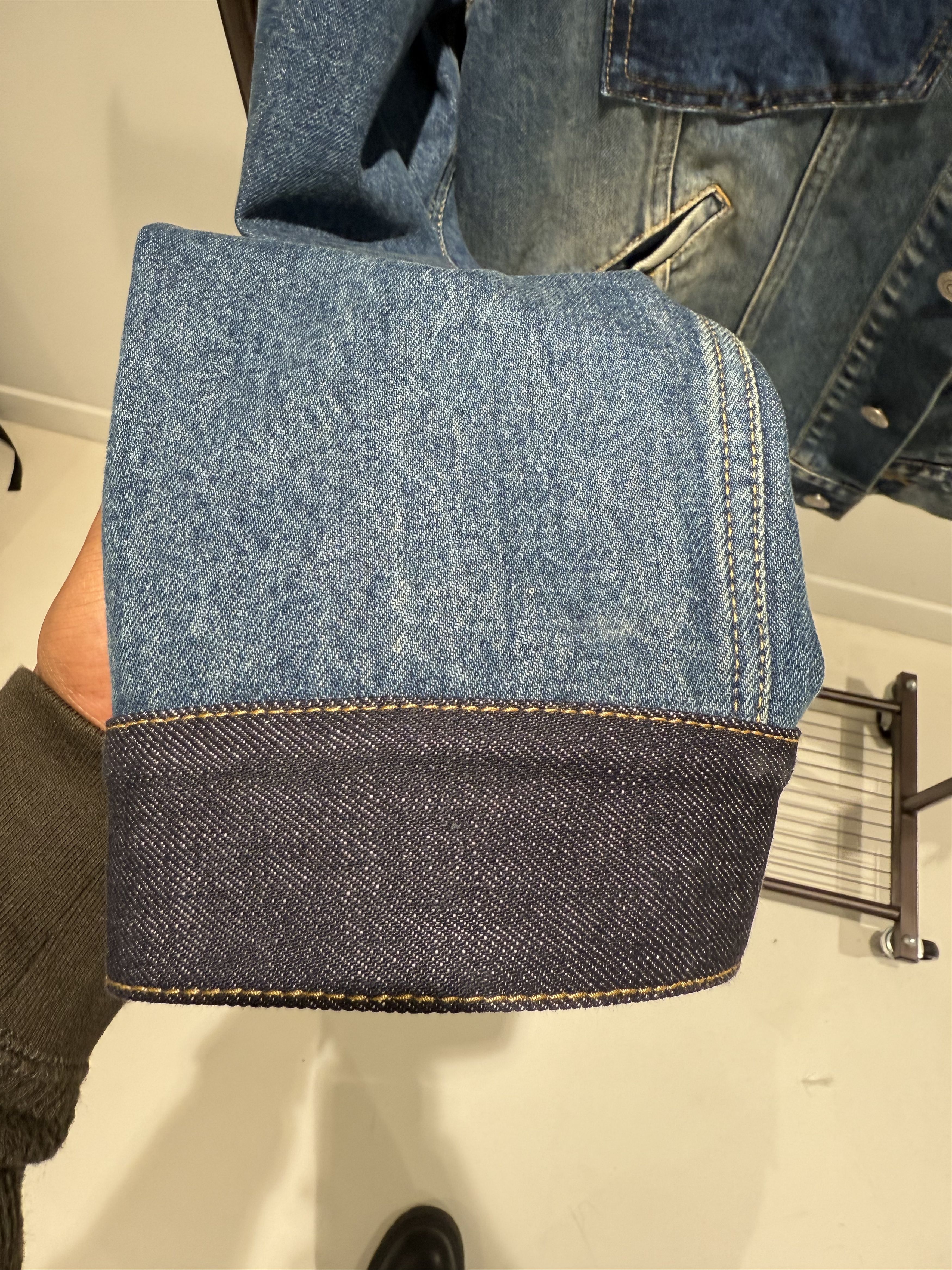Maison Margiela MAISON MARGIELA DENIM COLLARLESS JACKET Size US XL / EU 56 / 4 - 6 Thumbnail