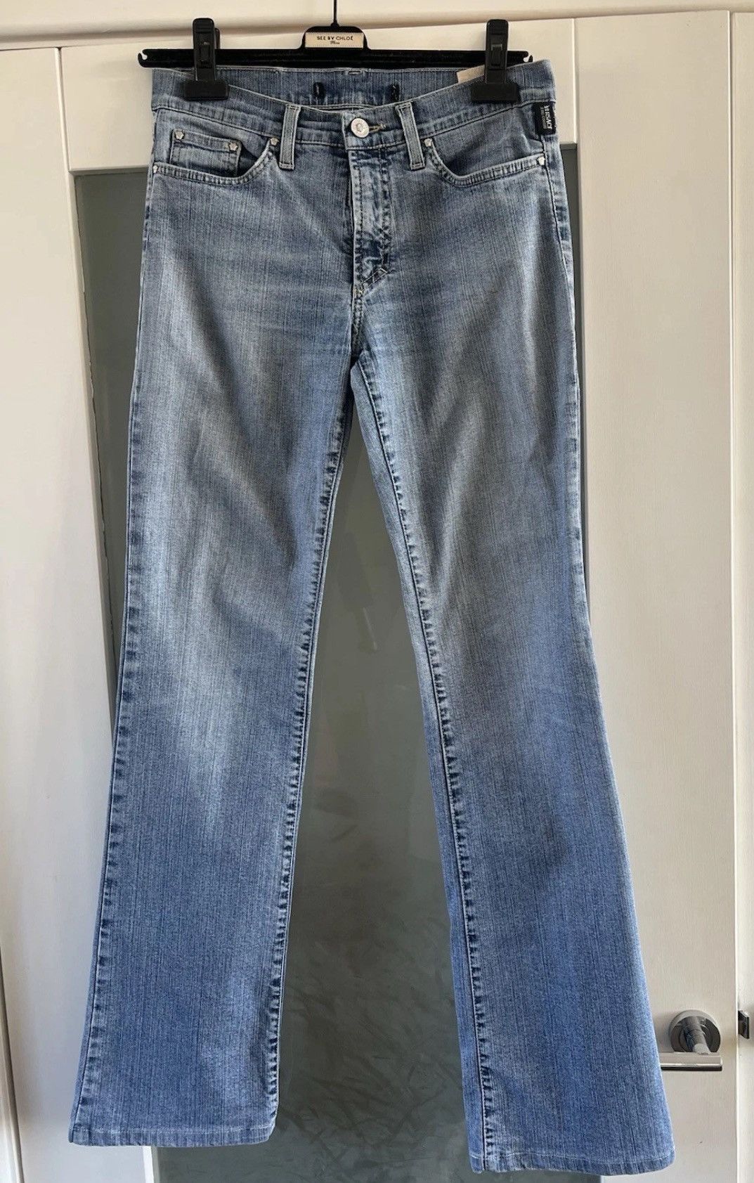Versace Jeans Couture 90s Versace jeans couture boot cut mid waisted jeans Size 27" / US 4 / IT 40 - 1 Thumbnail