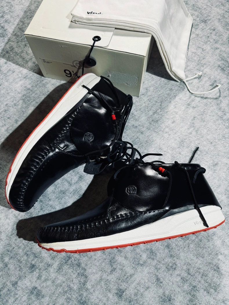 Visvim Fbt Sports Shoes Brightening Leather-2506 in Black, Men's (Size 9.5)