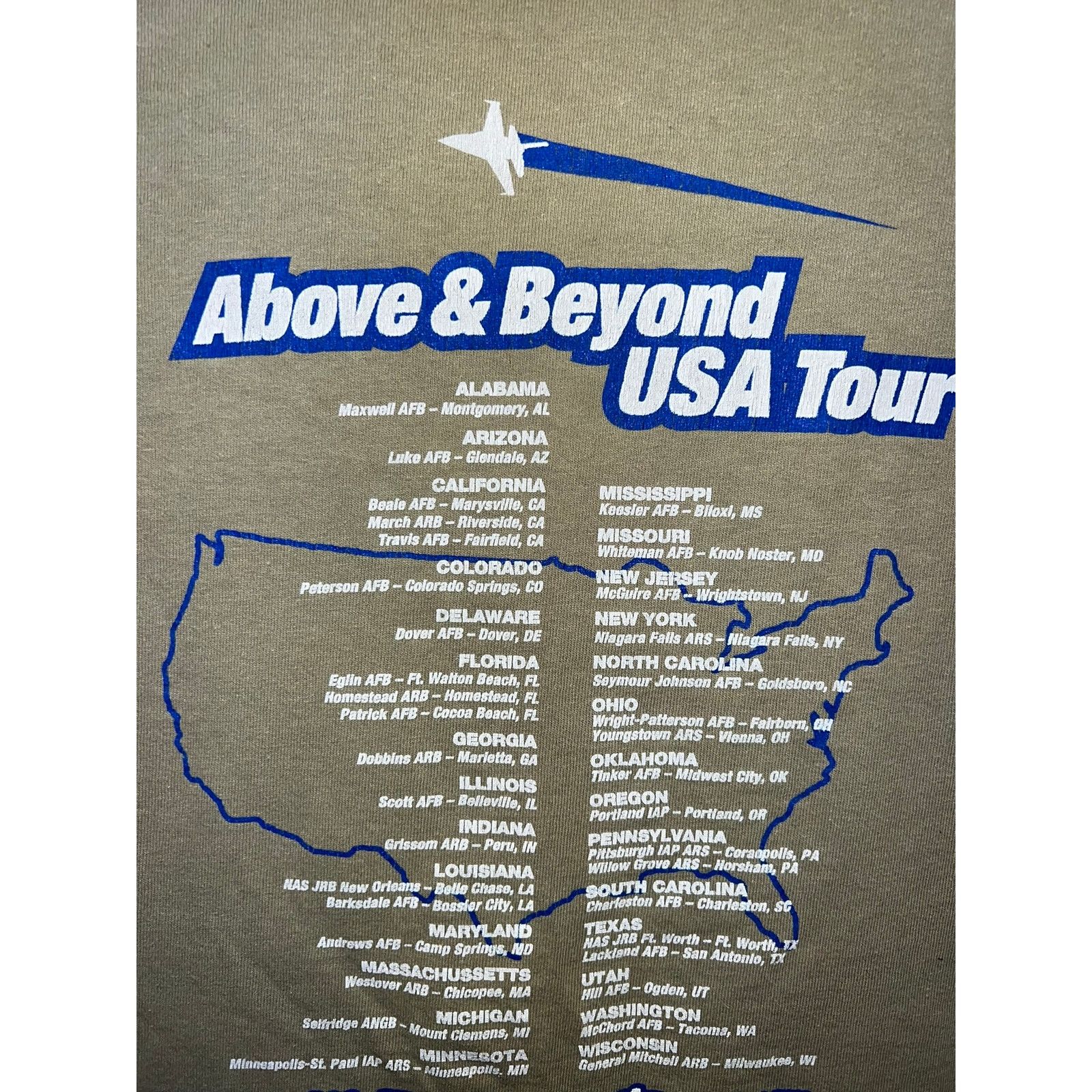 Delta Vintage Air Force Reserve Shirt Above & Beyond Tour Brown XL Size US XL / EU 56 / 4 - 7 Thumbnail