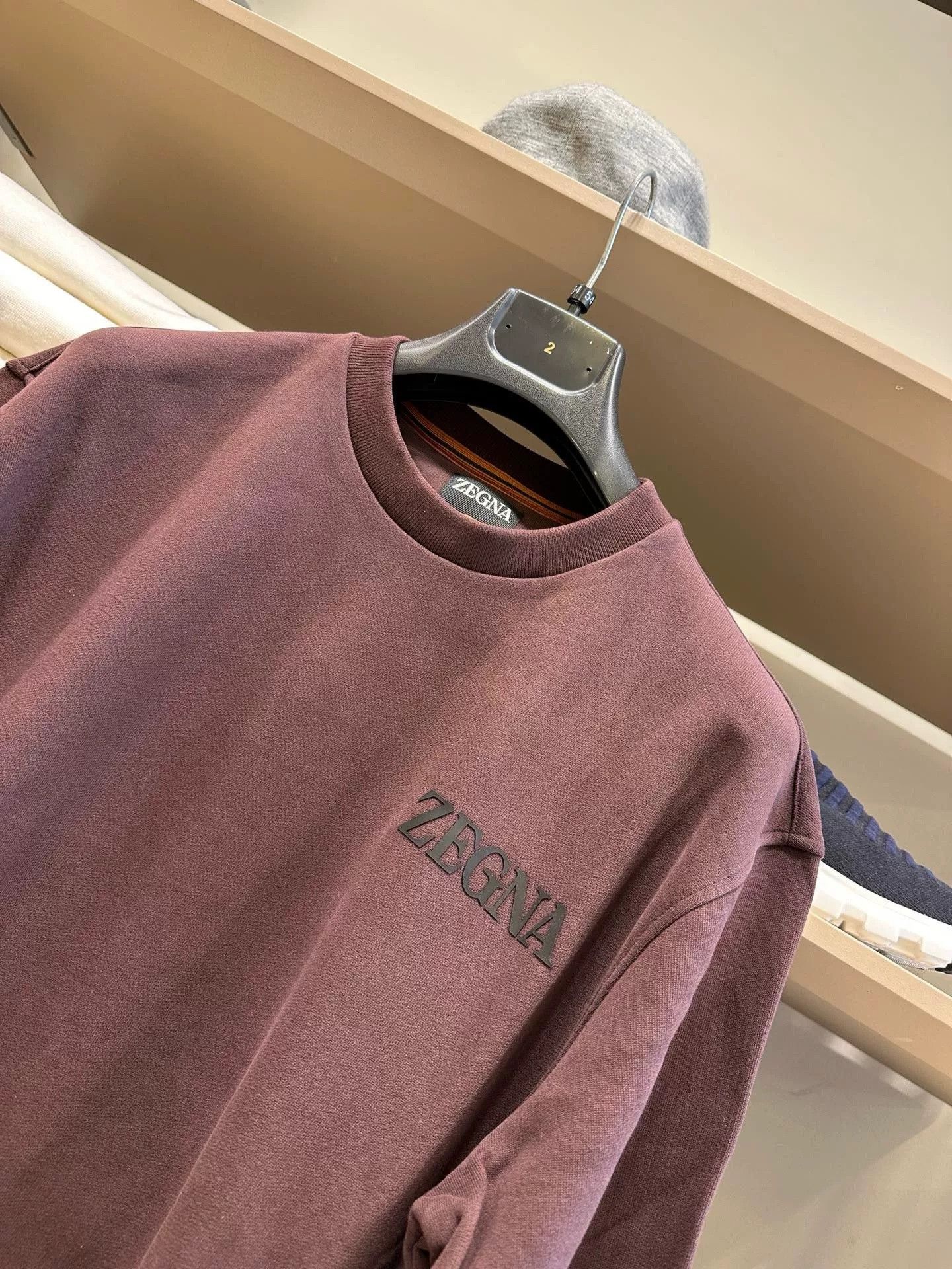 Ermenegildo Zegna Zegna Men's Relaxed Purple Sweatshirt Size US S / EU 44-46 / 1 - 2 Thumbnail