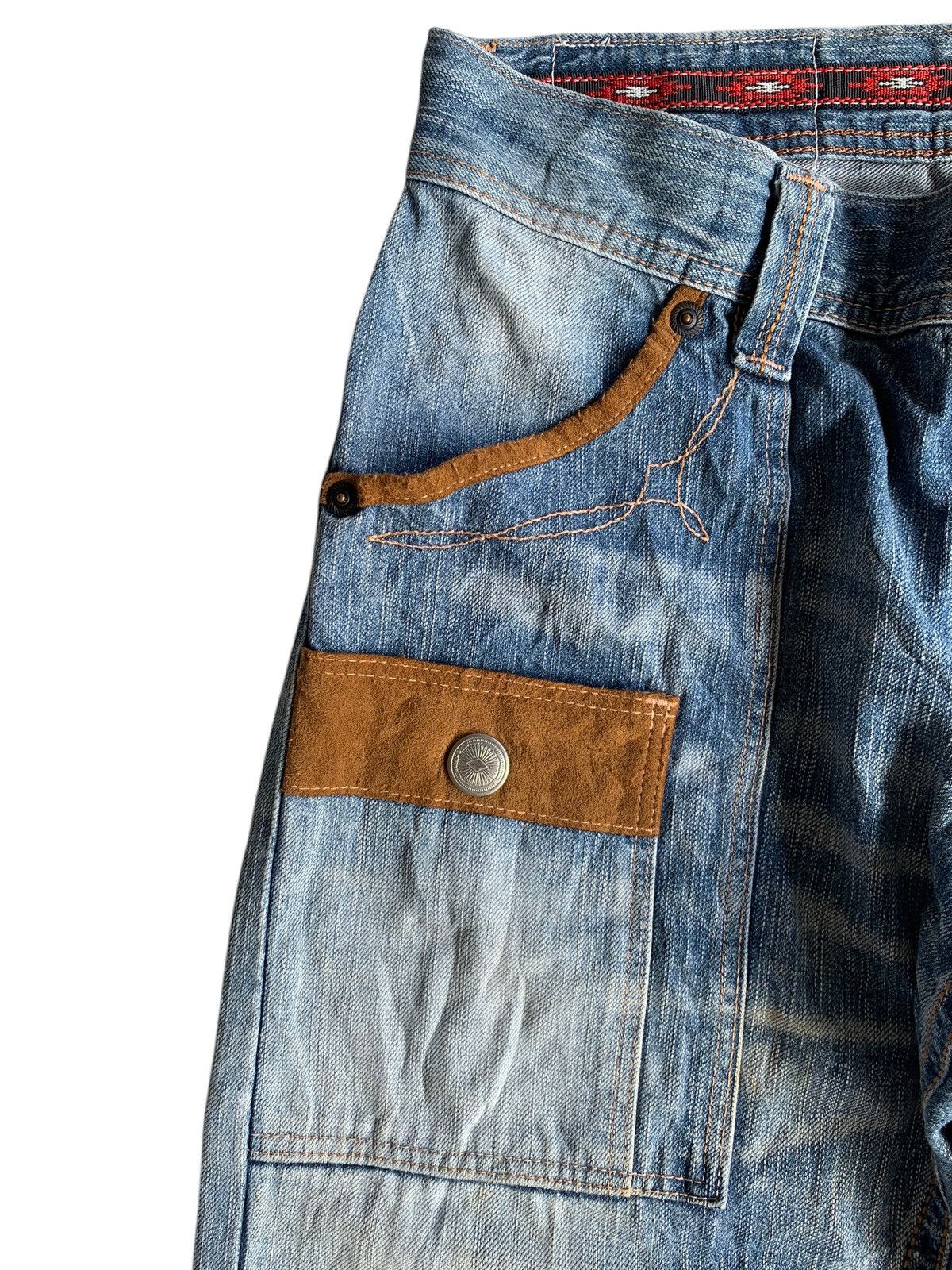 Other EDWIN XV BUSH PANTS NAVAJO STYLE FADED DISTRESSED DENIM Size US 31 - 10 Thumbnail
