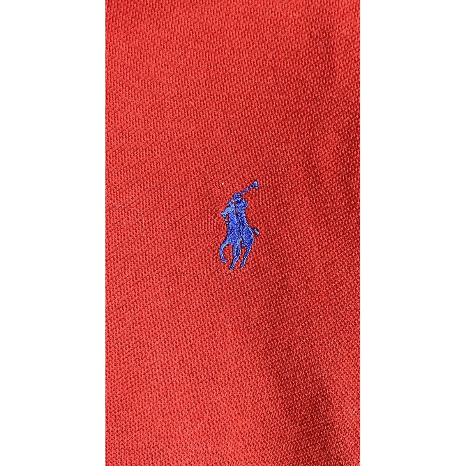Polo Ralph Lauren Polo by Ralph Lauren Polo Shirt Mens 2XLT Red Solid Pony Logo Tall Knit Casual Shirt Size US XXL / EU 58 / 5 - 2 Thumbnail