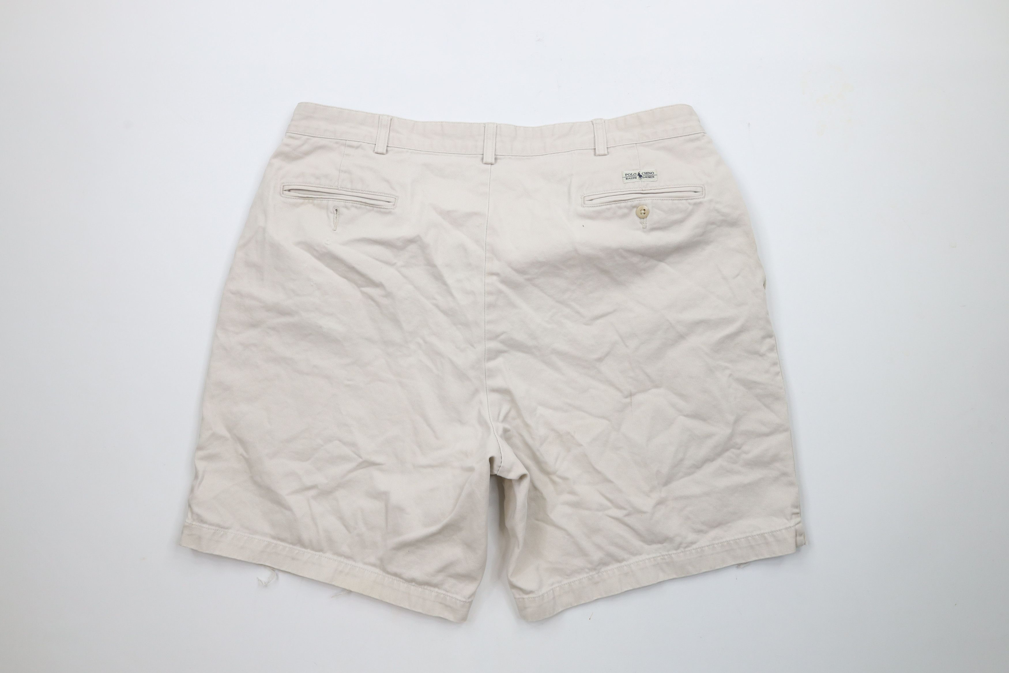 Ralph Lauren × Vintage Vintage 90s Ralph Lauren Pleated Above Knee Chino Shorts Size US 36 / EU 52 - 10 Thumbnail