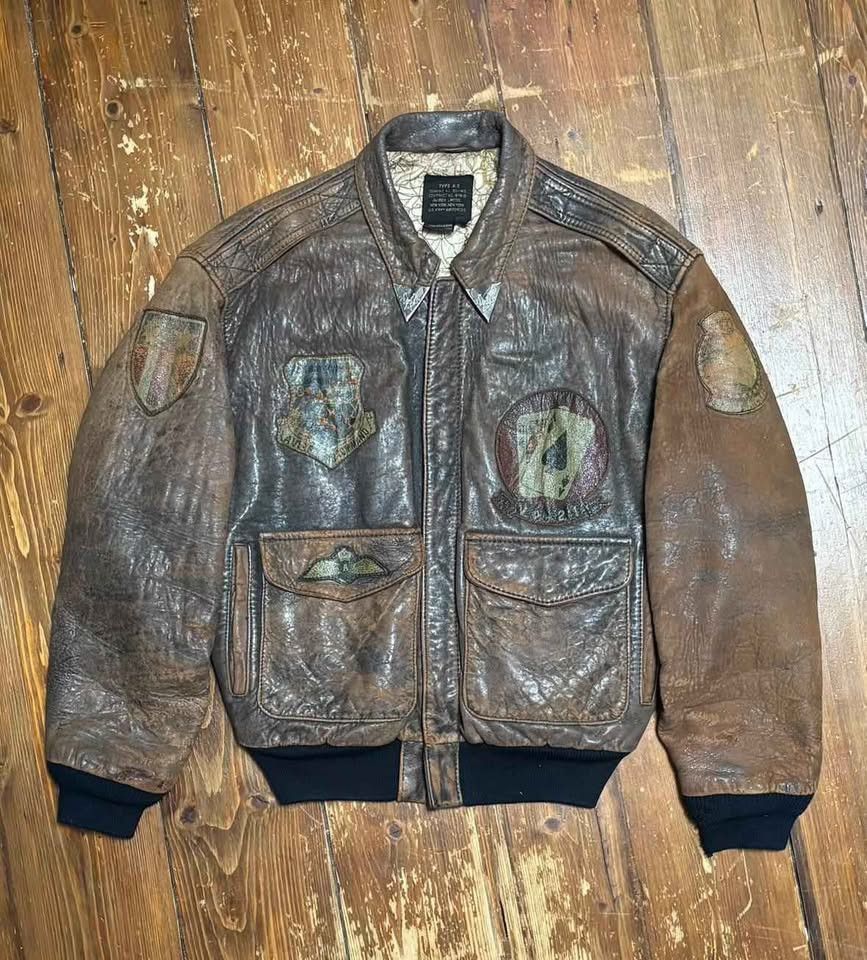Avirex Vintage Avirex A-2 Brown Leather Bomber Flight Jacket 1980s Size US M / EU 48-50 / 2 - 1 Thumbnail