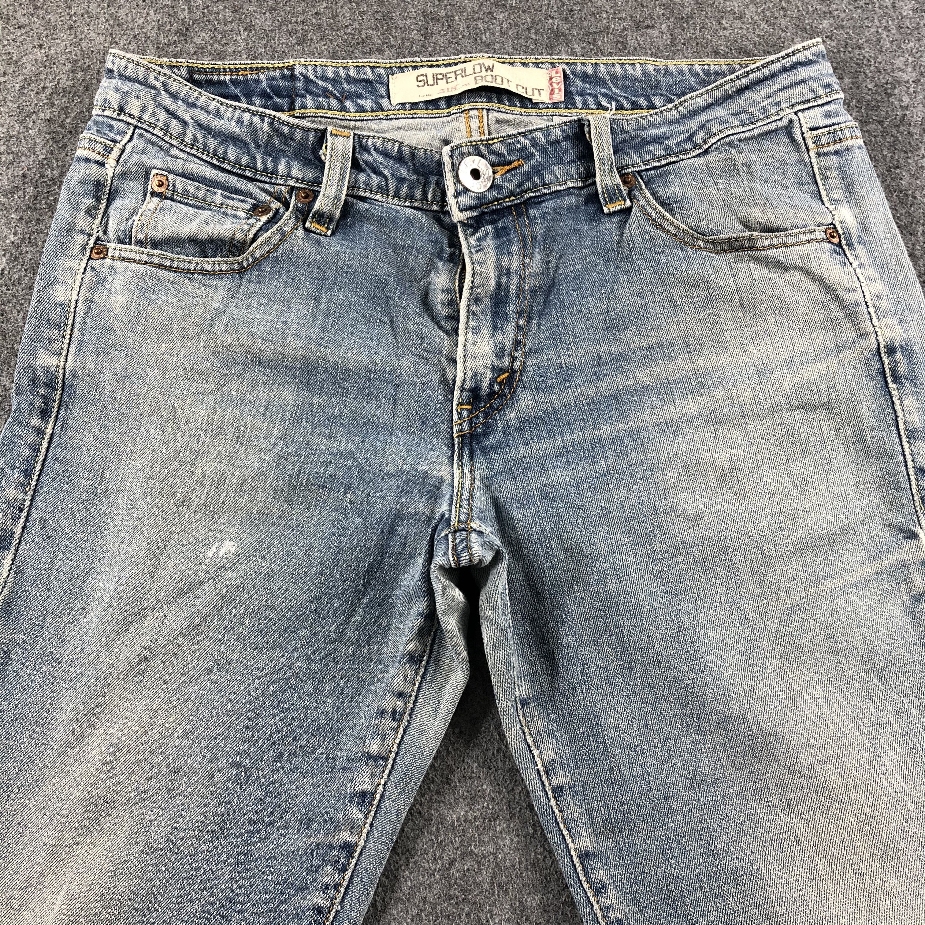Levi's Vintage Blue Wash Levis 518 Jeans-J2354 Size US 33 - 3 Thumbnail