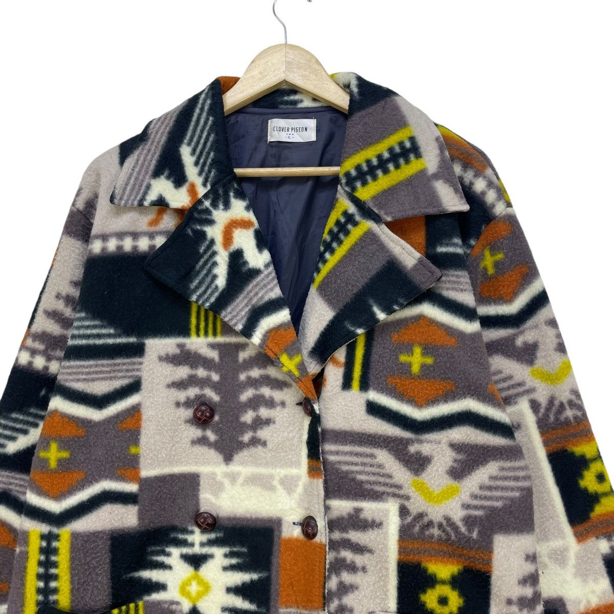 Issey Miyake 💥Japanese Brand Glover Pigeon Native Double Collar Jacket Size US L / EU 52-54 / 3 - 4 Thumbnail