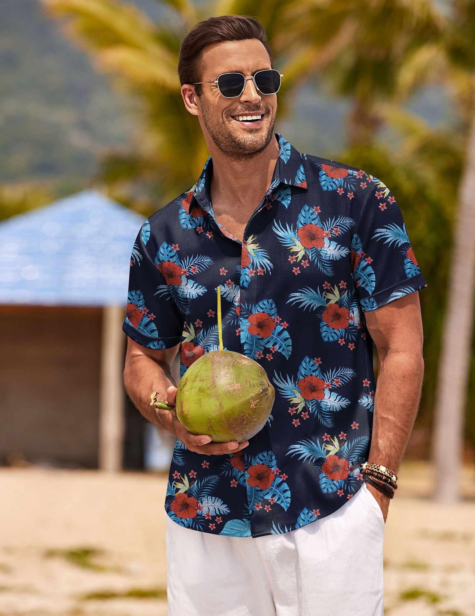 Vintage Men's linen beach summer shirt Size US XL / EU 56 / 4 - 2 Thumbnail