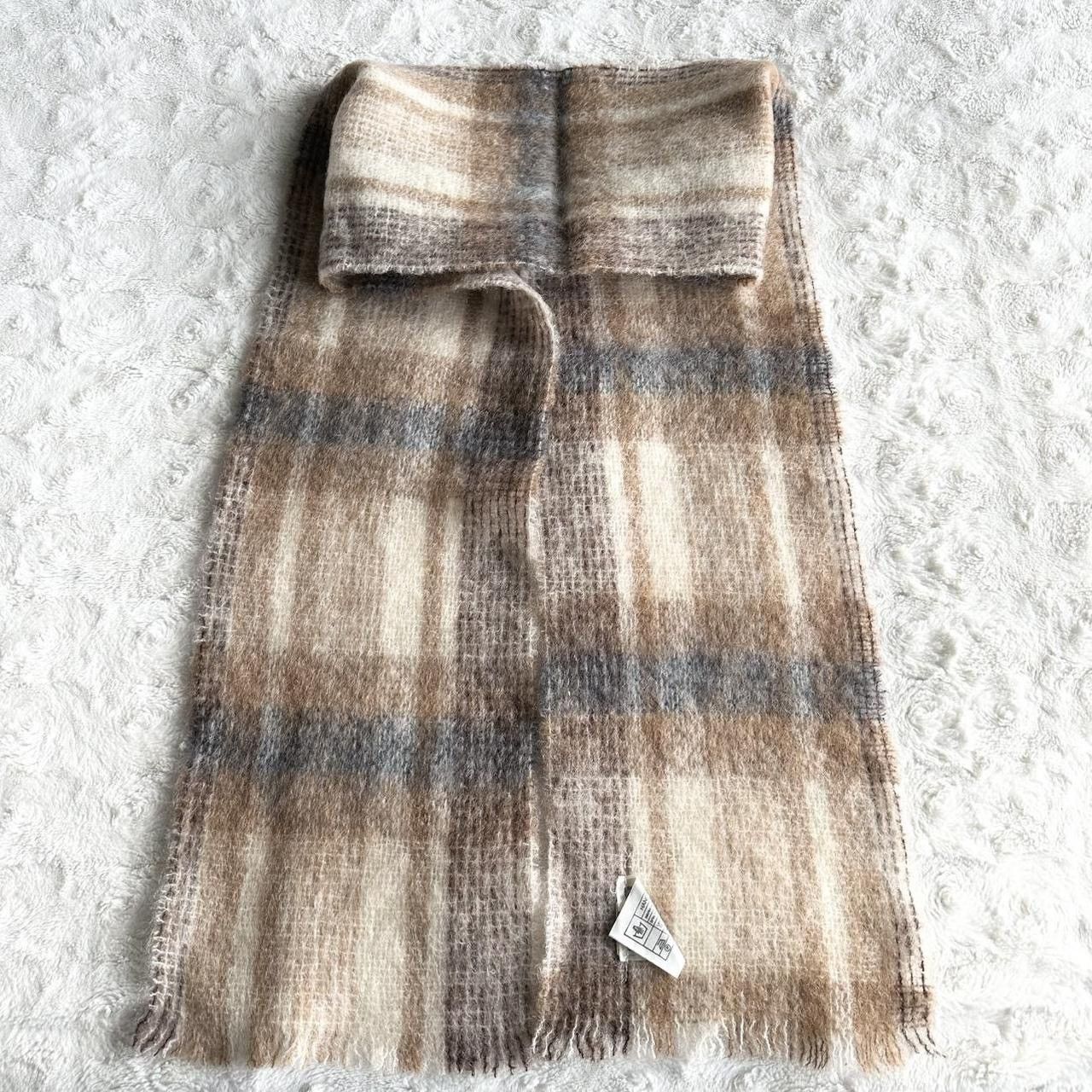 Other Donegal Design Scarf Beige Mohair Wool Plaid Irish Ireland Size ONE SIZE - 3 Thumbnail