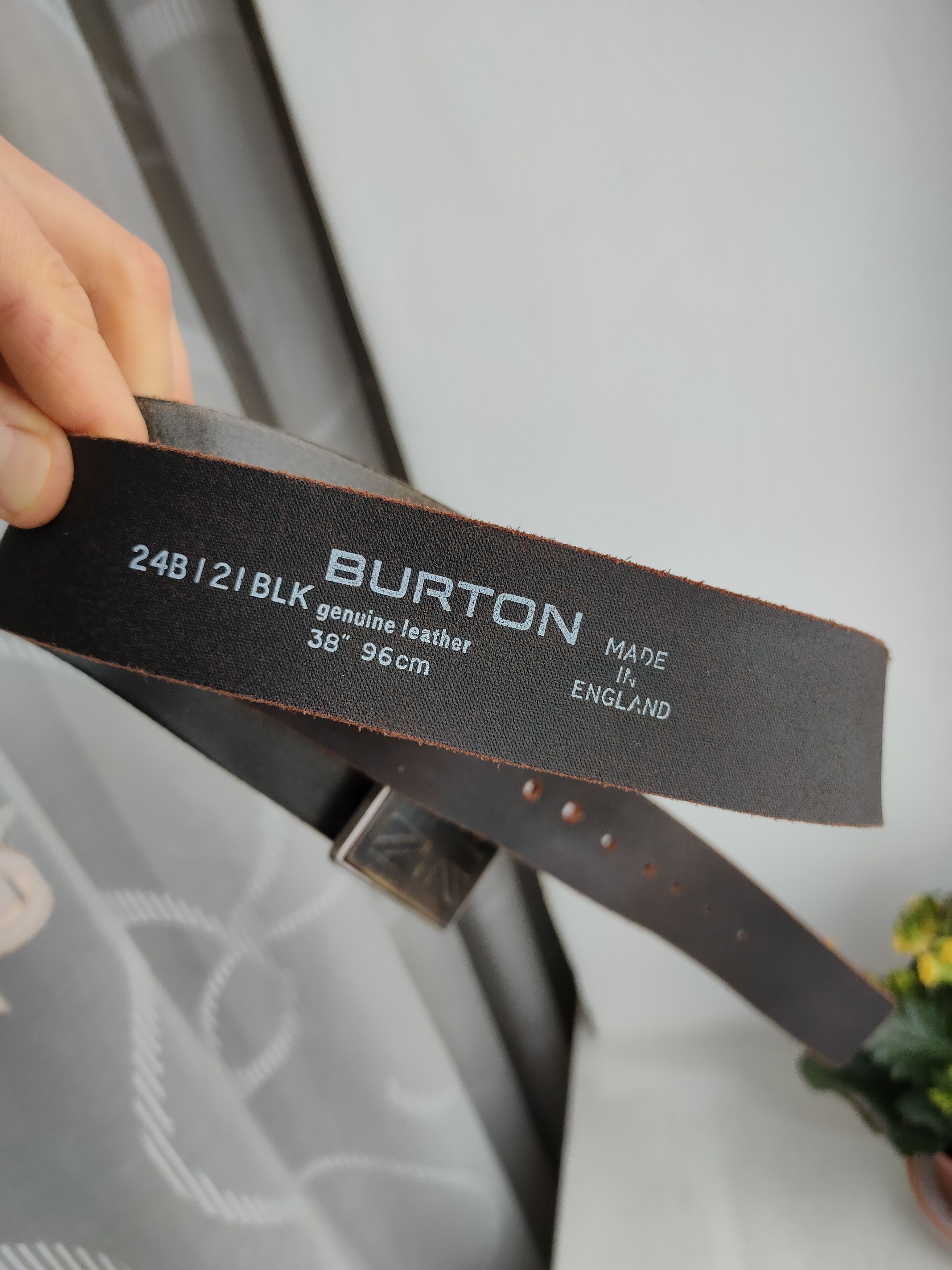 Burton Vintage Y2K Burton Leather Belts Buckle England Size ONE SIZE - 6 Thumbnail