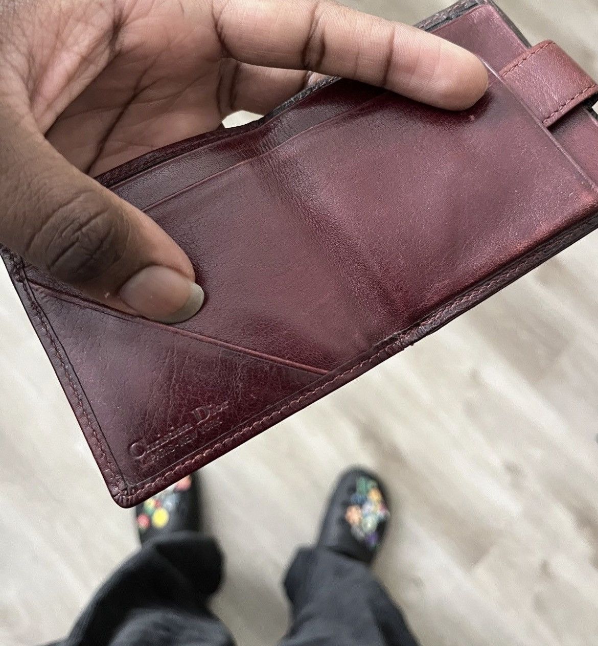 Christian Dior Monsieur Vintage Christian Dior Mini Oxblood Leather Wallet Size ONE SIZE - 14 Thumbnail