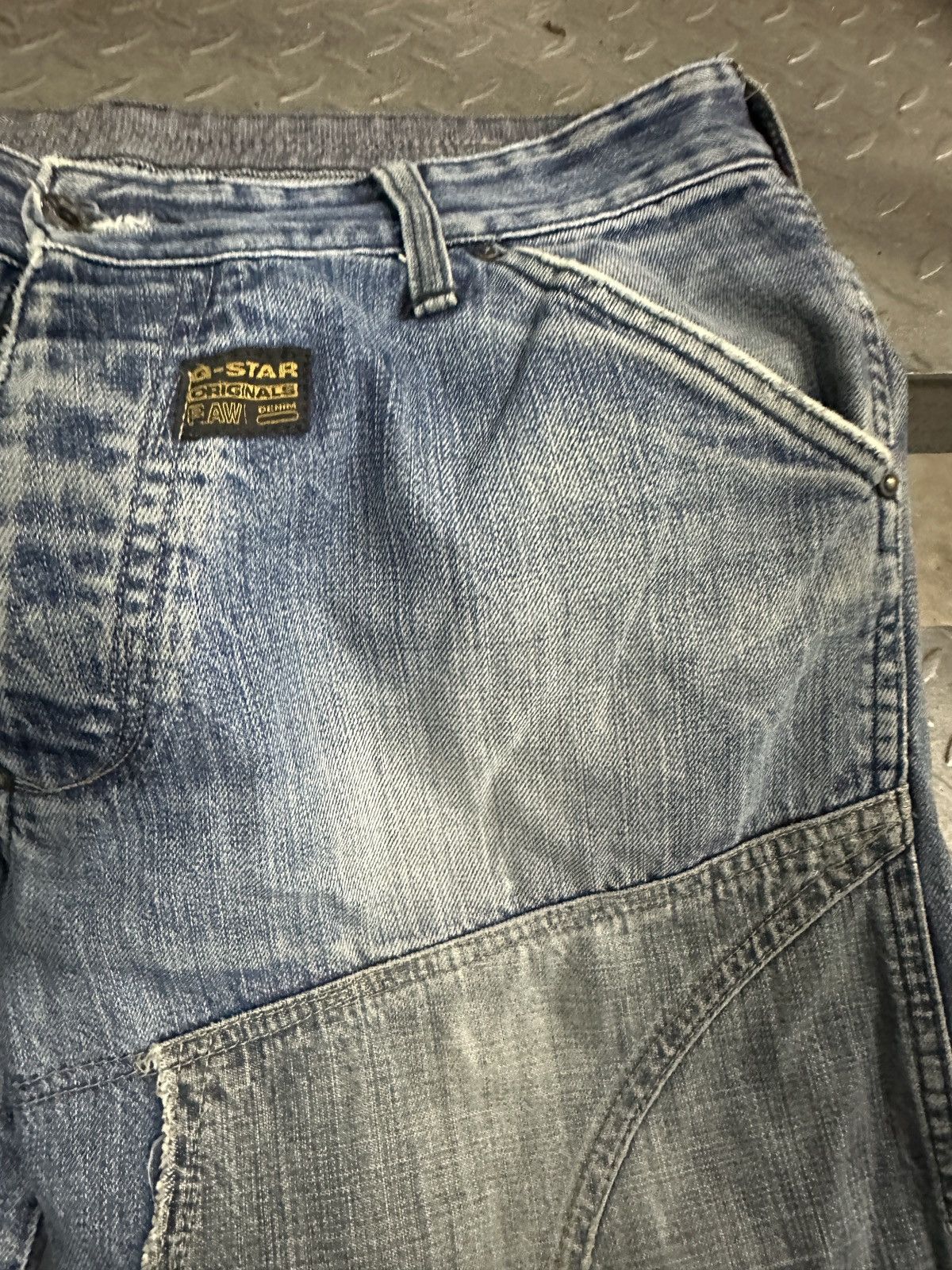 G-Star × Japanese Brand Vintage G Star Raw Baggy Double Knee Jeans Denim Pants y2k Size US 34 / EU 50 - 6 Thumbnail