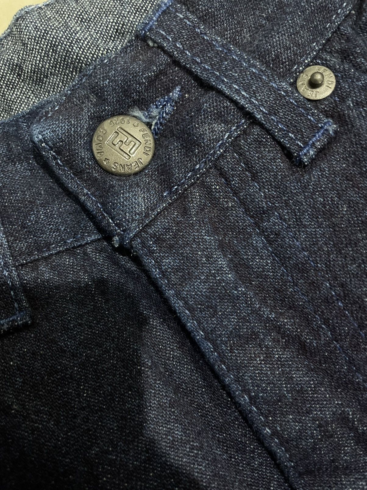 Fendi Vintage Fendi Jeans Dark Indigo Denim BNWT 90s FENDI Size 27" / US 4 / IT 40 - 4 Thumbnail