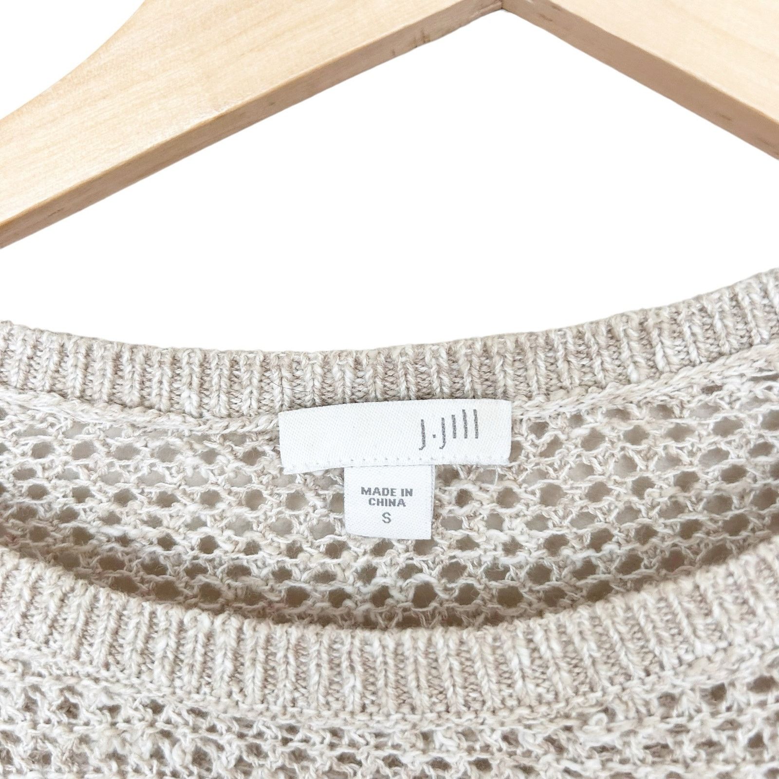 Other J. Jill Tan Linen Blend Open Knit Sweater Sz S Size S / US 4 / IT 40 - 2 Thumbnail