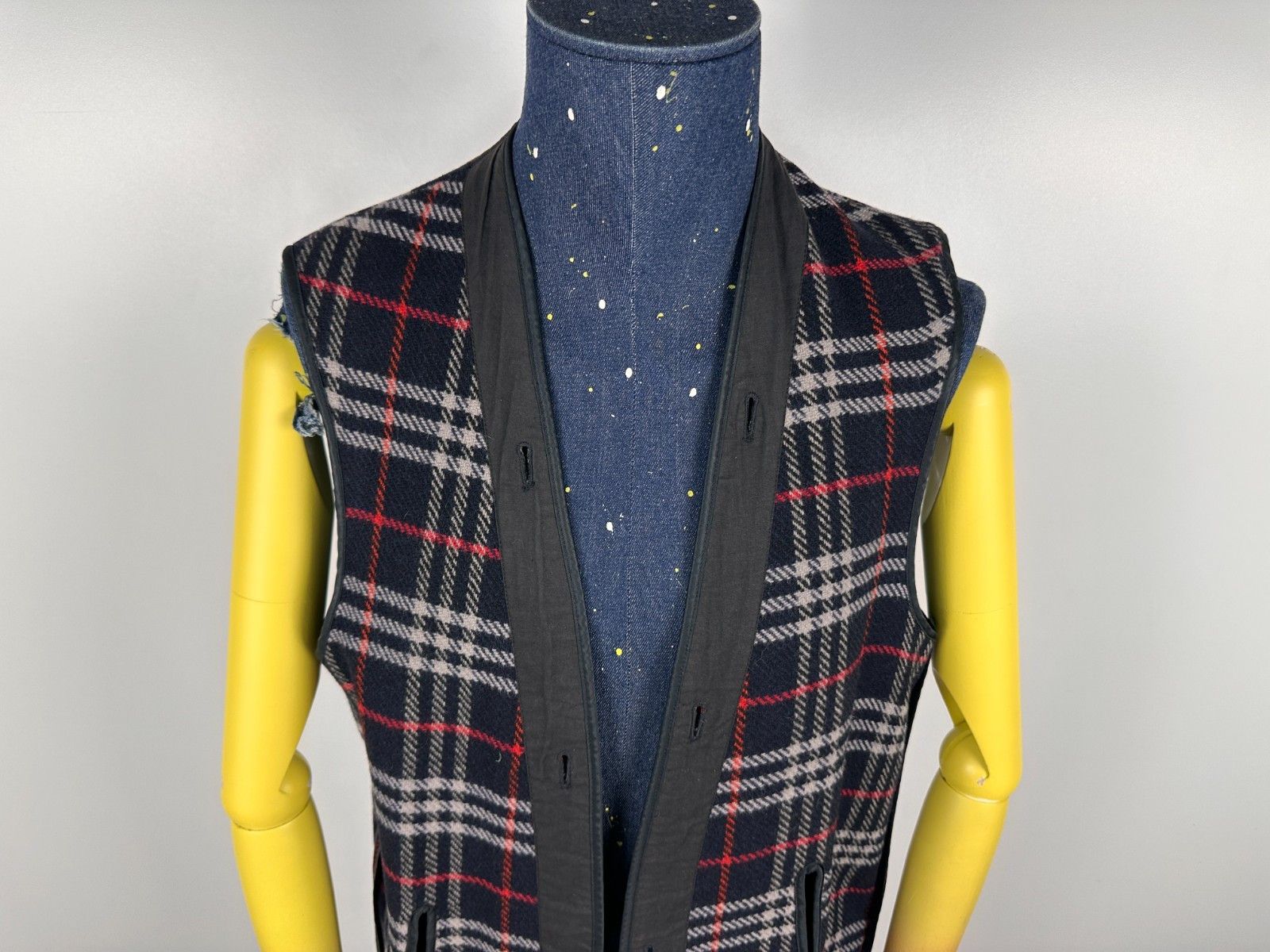 Burberry Burberry's Sleeveless Coat Jacket Lining Wool Blue Sz 50 Size US M / EU 48-50 / 2 - 2 Thumbnail