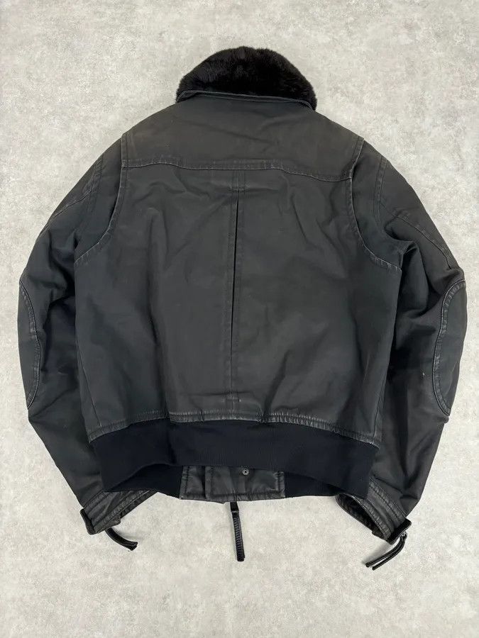Dsquared2 AW2009 Dsquared2 Black Fur Collar Denim Bomber Jacket Size US M / EU 48-50 / 2 - 5 Thumbnail