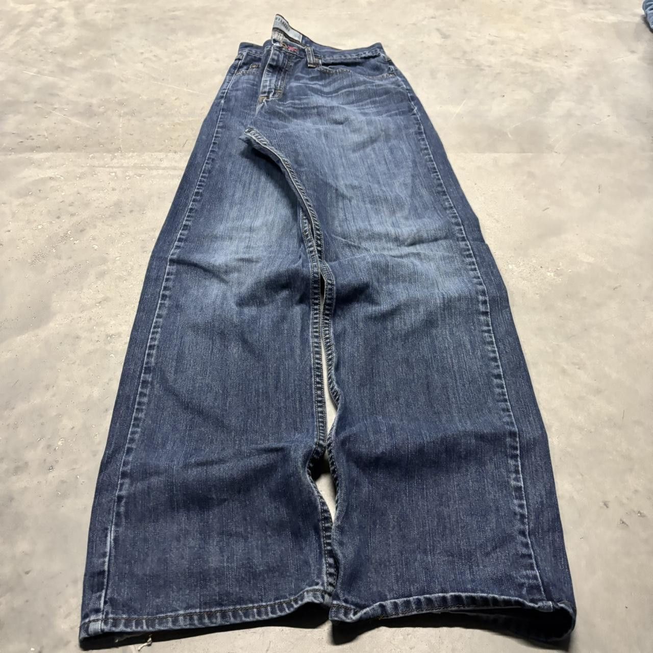 Japanese Brand × Vintage Crazy Vintage Y2K/2000s Grunge Dark Wash Skater Denim Jeans! Size US 32 / EU 48 - 3 Thumbnail