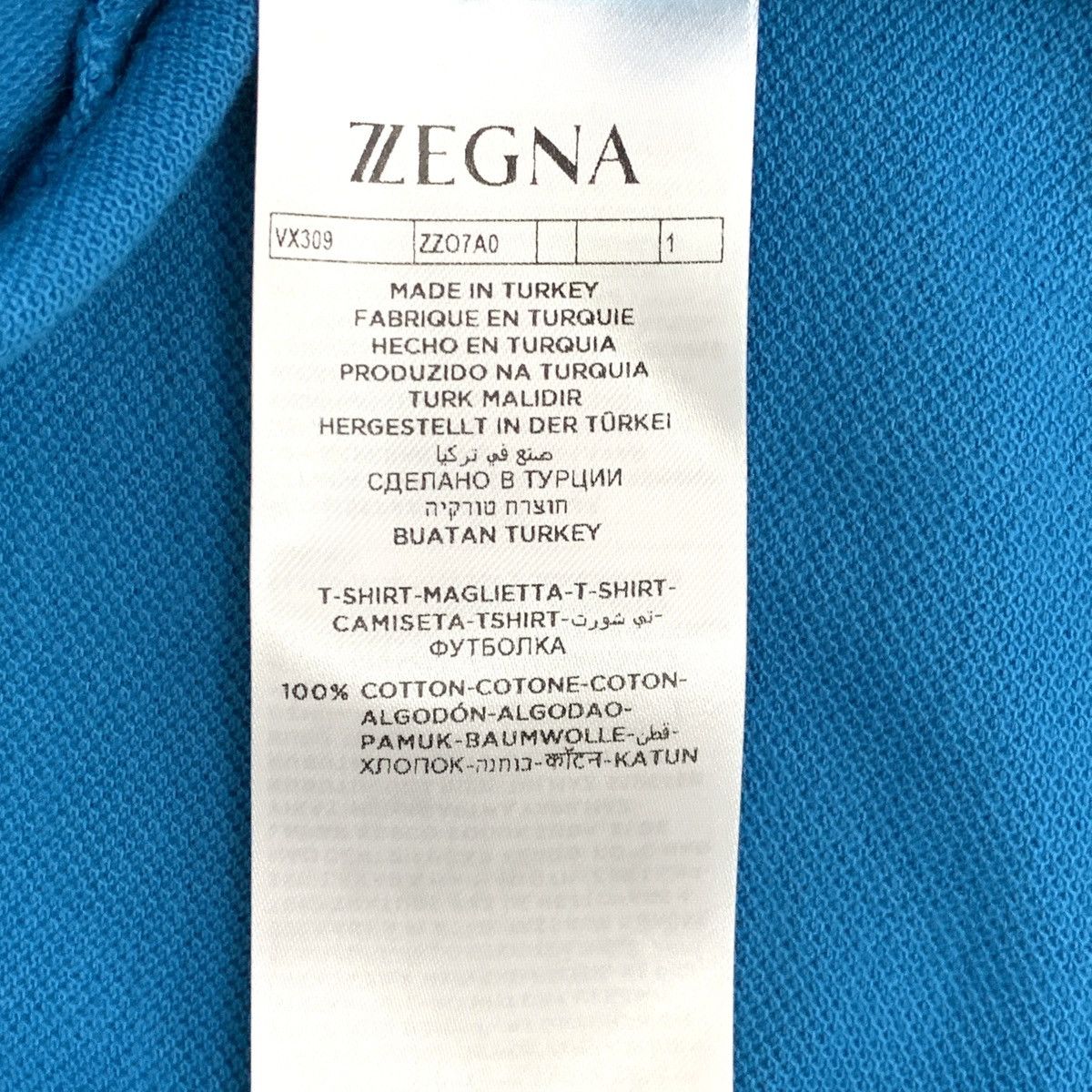 Z Zegna Zegna Blue Logo Embroidered Cotton Polo Shirt K26WX Size US S / EU 44-46 / 1 - 8 Thumbnail