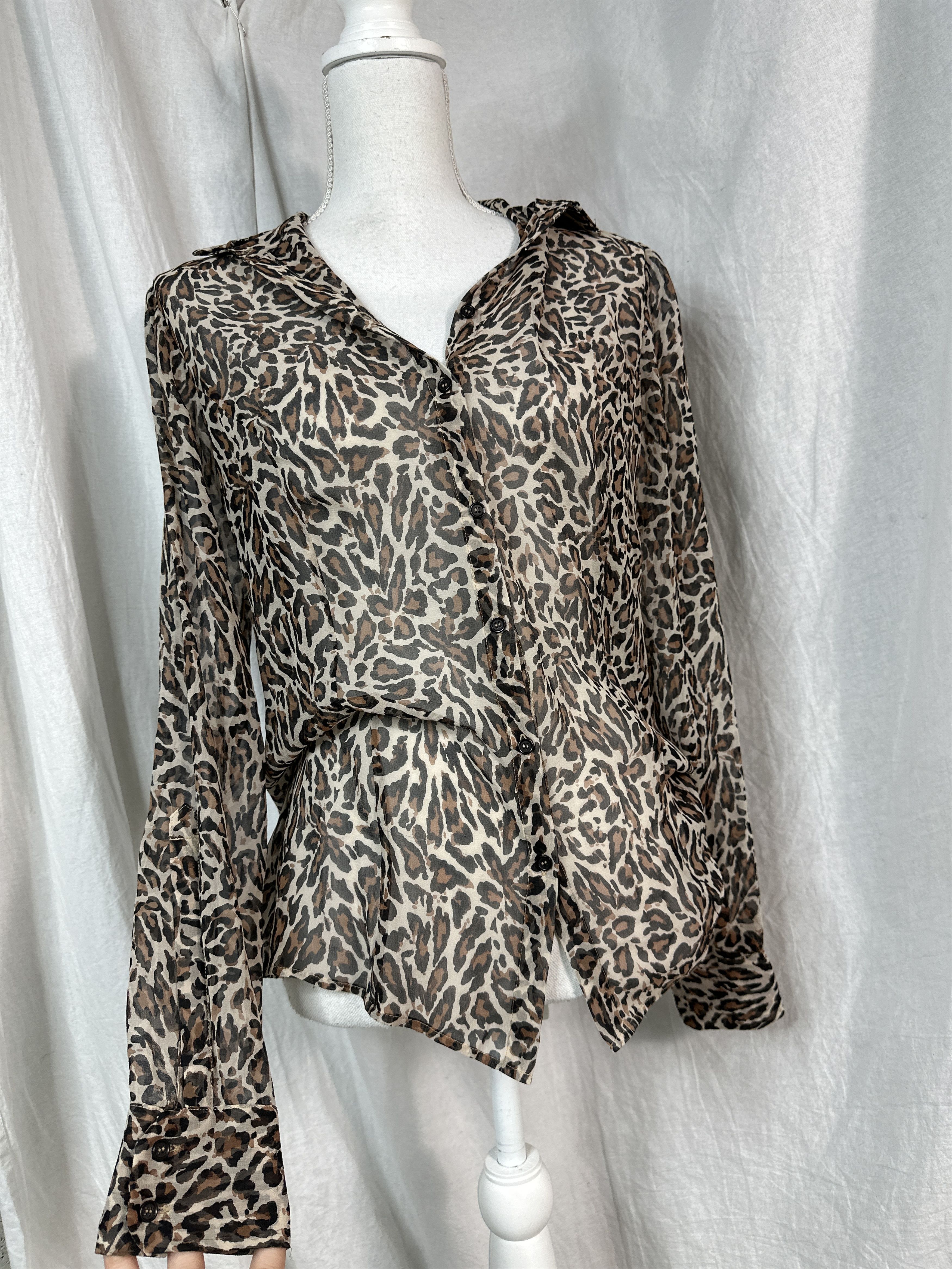 Vintage Vintage Cavalli Leopard Shirt Y2K Size S / US 4 / IT 40 - 6 Thumbnail