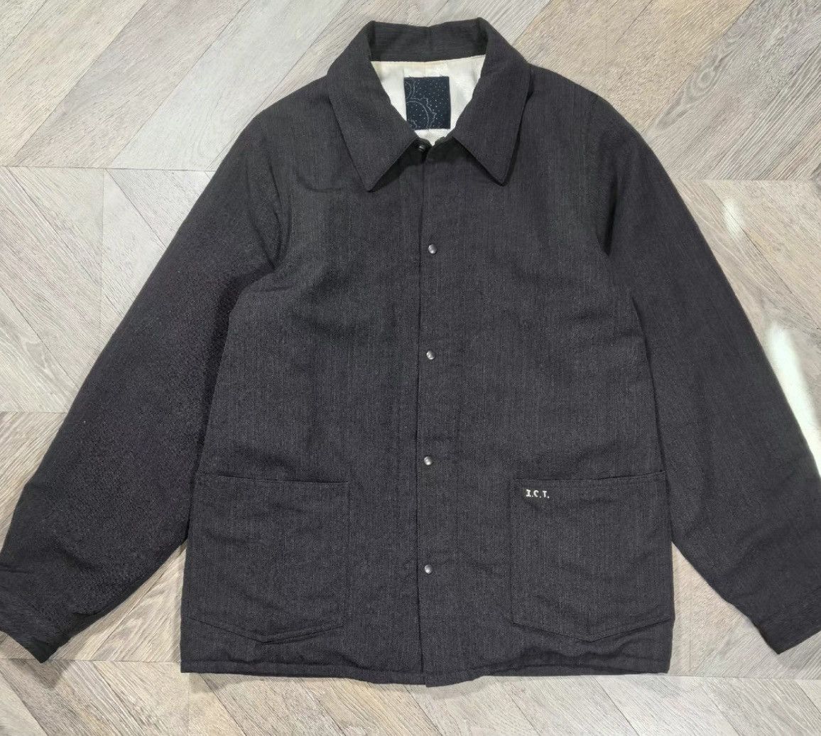 image of Visvim 19Ssict Section Gang Cover All Herringbone Wool Coach in Black, Men's (Size Small)