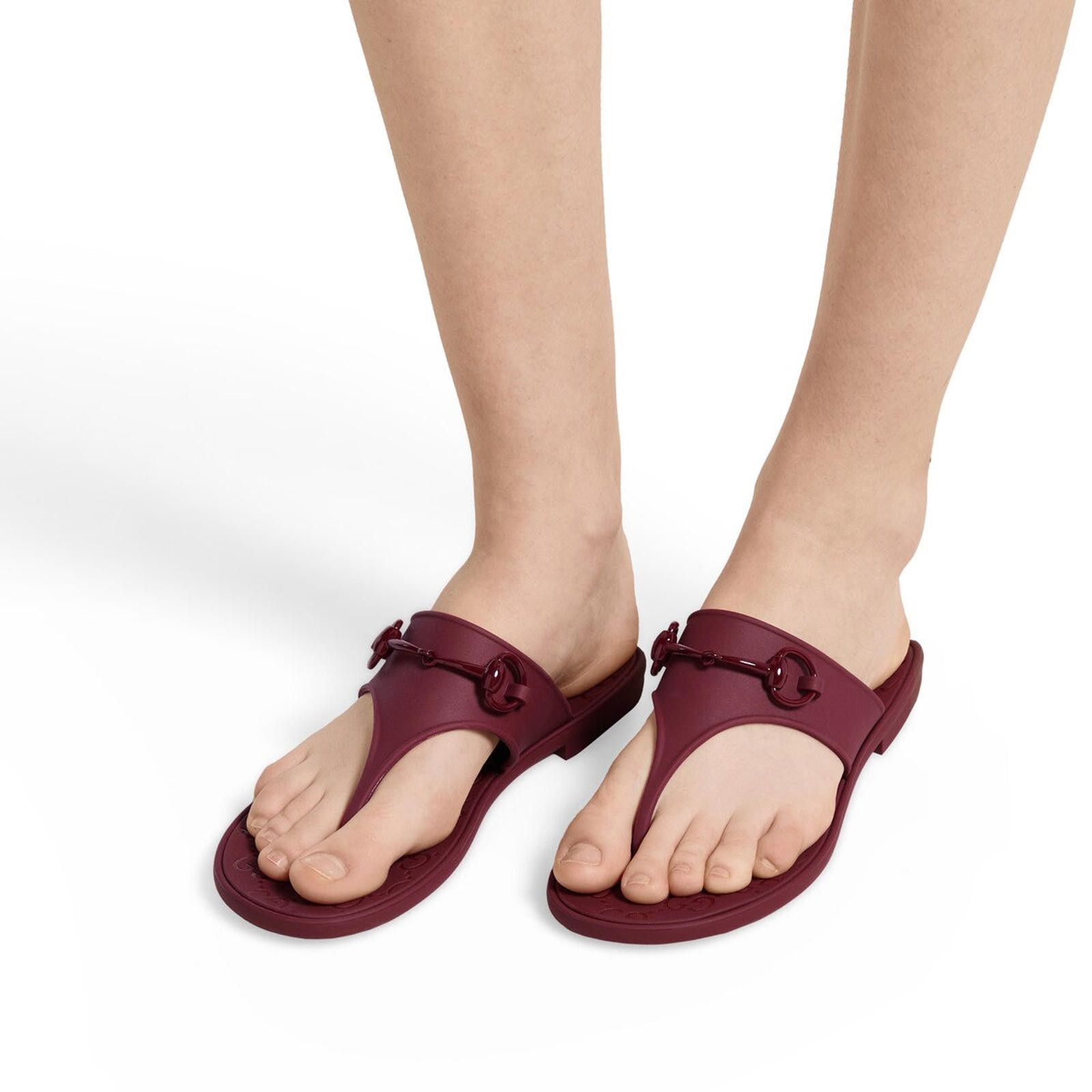 Gucci Gucci Horsebit Thong Rubber Sandals Size US 5 / IT 35 - 3 Thumbnail