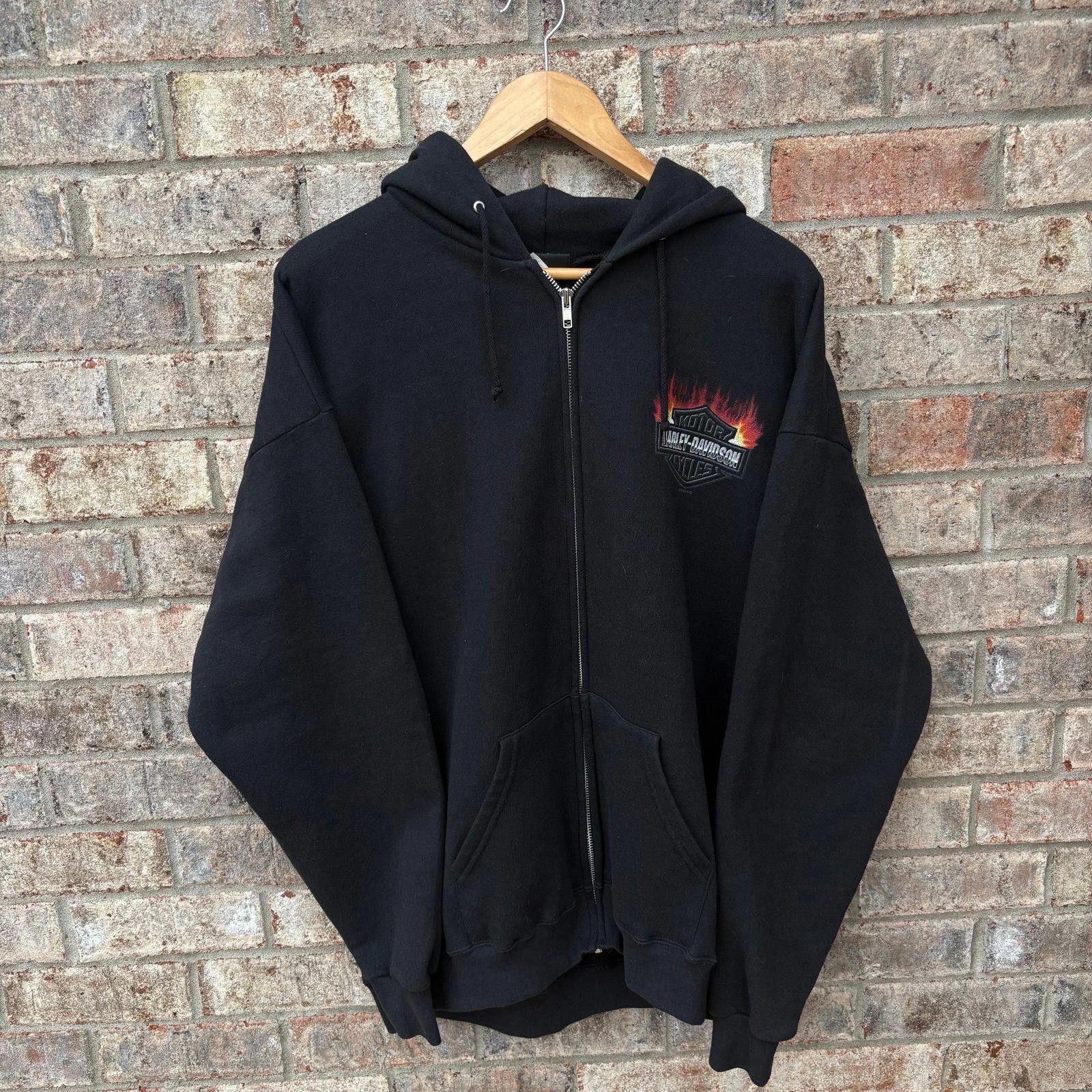 Harley Davidson Vintage Harley Davidson hoodie jacket Size US XL / EU 56 / 4 - 1 Thumbnail