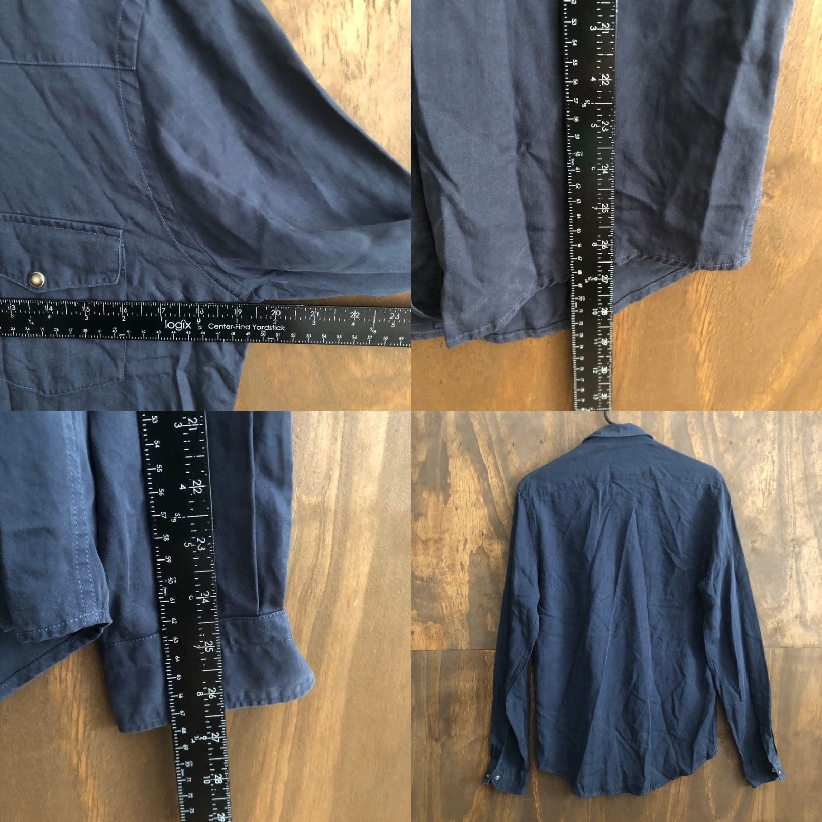Zara ZARA Men Shirt Blue Relaxed Fit Button-Up 100% Lyocell Long Sleeve Small Shirt Mens Size US S / EU 44-46 / 1 - 8 Thumbnail