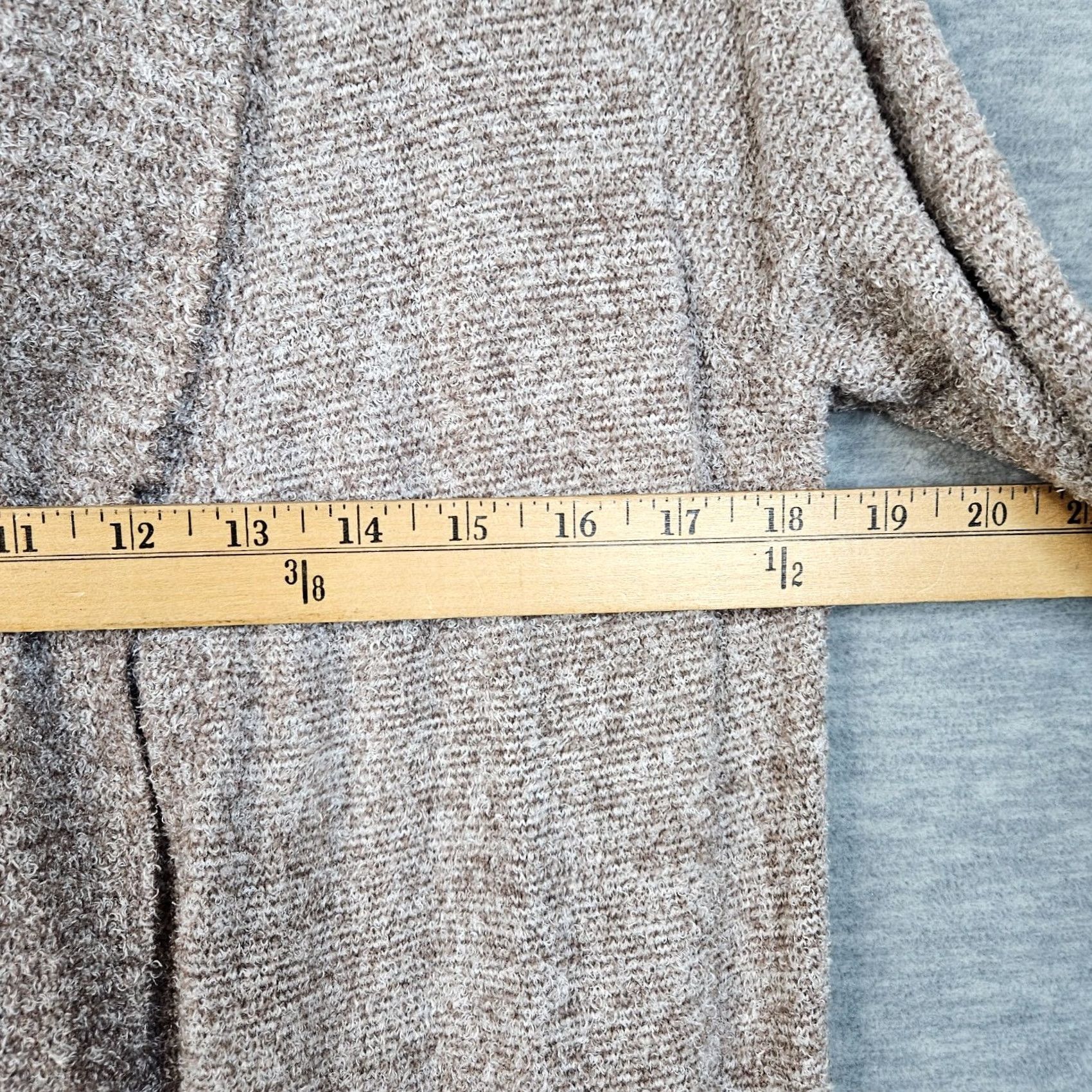 Vintage BAREFOOT DREAMS Cardigan XS Women Open Front Knit Nylon Rayon Beige Cocoa Pearl Heather Casual Travel Modern Size XS / US 0-2 / IT 36-38 - 4 Thumbnail