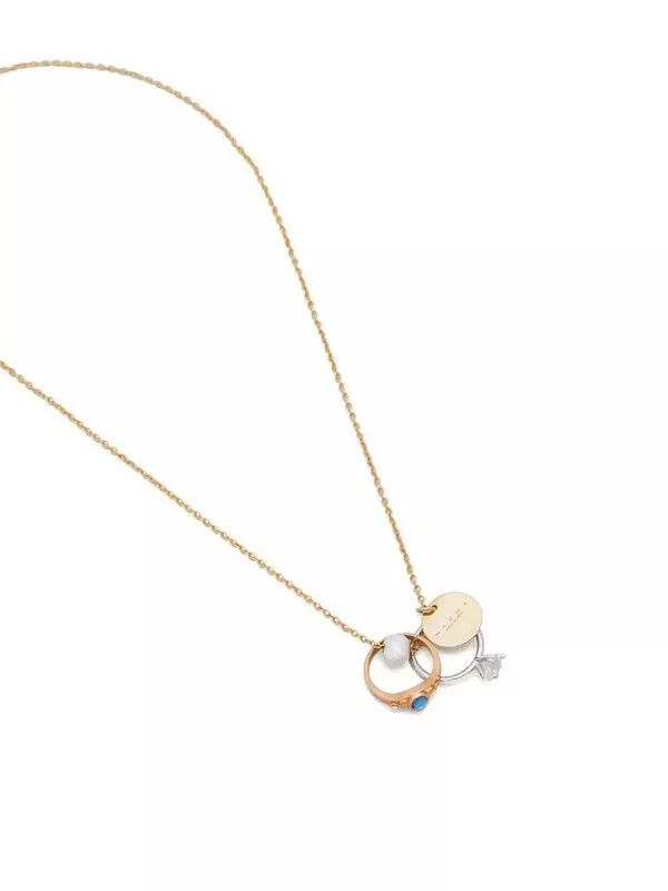 Marni o1w1db11125 Size:OS/Ring-Pendant Chain Necklace in Golden Size ONE SIZE - 2 Thumbnail