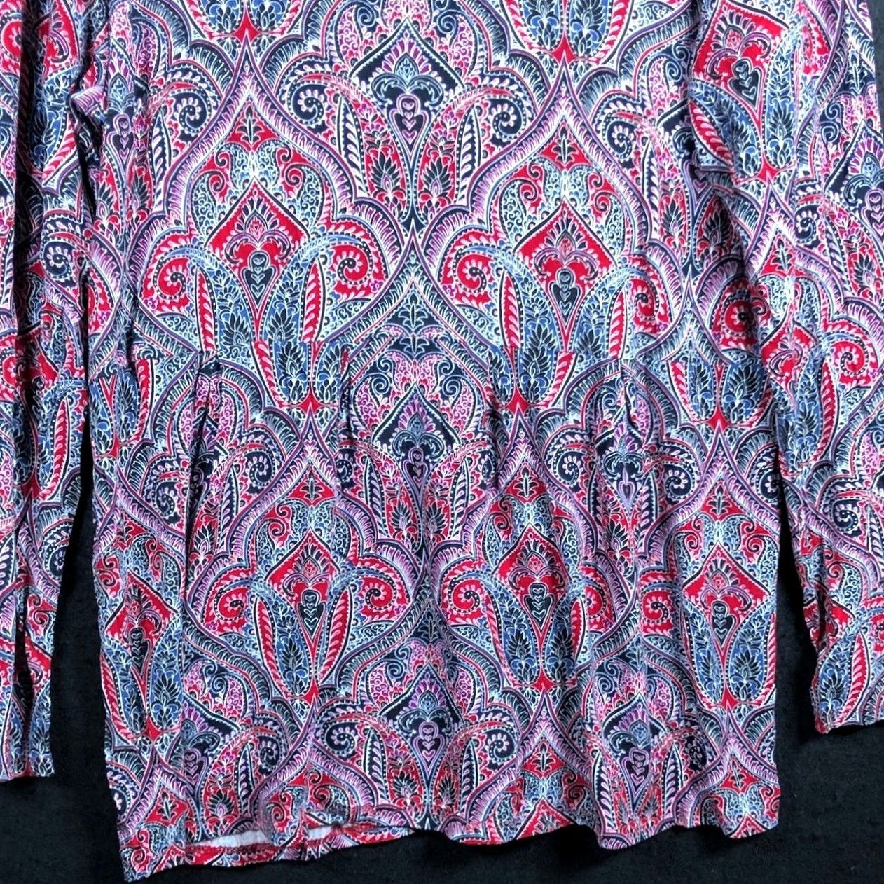 J. Jill J. Jill Blouse Tunic Long Sleeve Multicolored Wearever Collection L Blue Casual Workwear Women Shirt Printed Knit Jersey Stretch Maglother Size L / US 10 / IT 46 - 3 Thumbnail