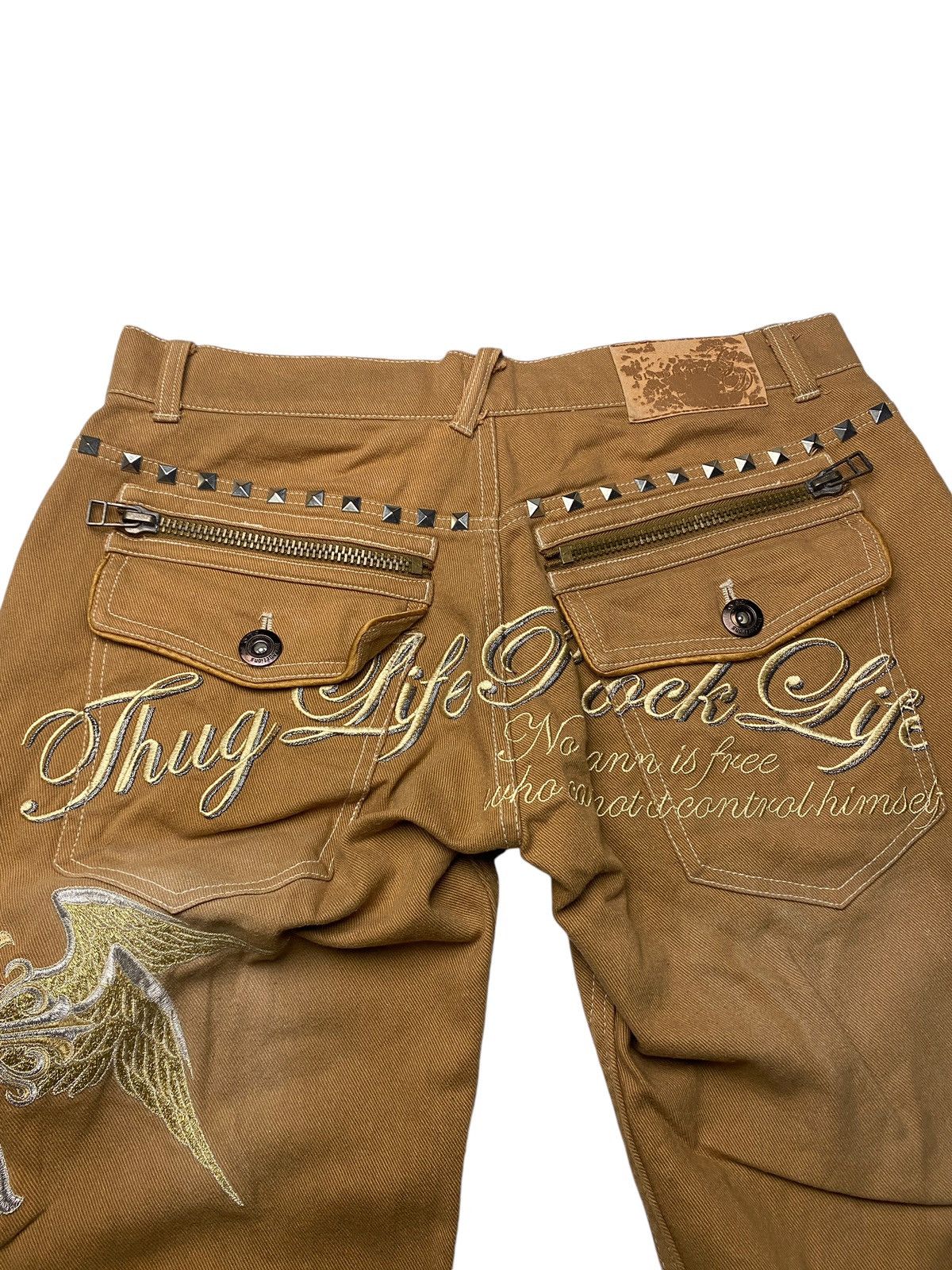 If Six Was Nine × Japanese Brand × Le Grande Bleu (L.G.B.) 2000's Gladiate Flared Poem Wings Seawashed Pants Size US 35 - 5 Thumbnail